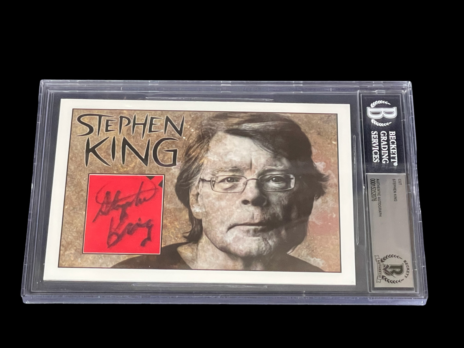 Stephen King Carrie IT Misery Shining Signed Autograph Photo BAS Beckett Slab