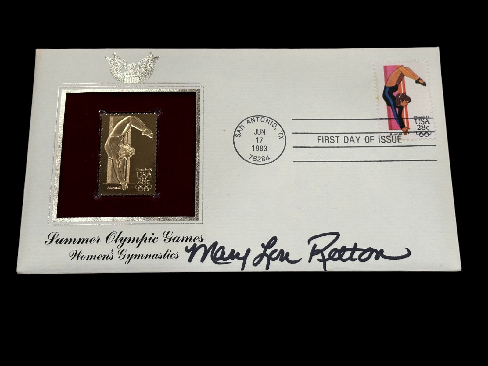 Mary Lou Retton US Olympic Gold Silver Bronze Gymnast Signed Autograph FDC
