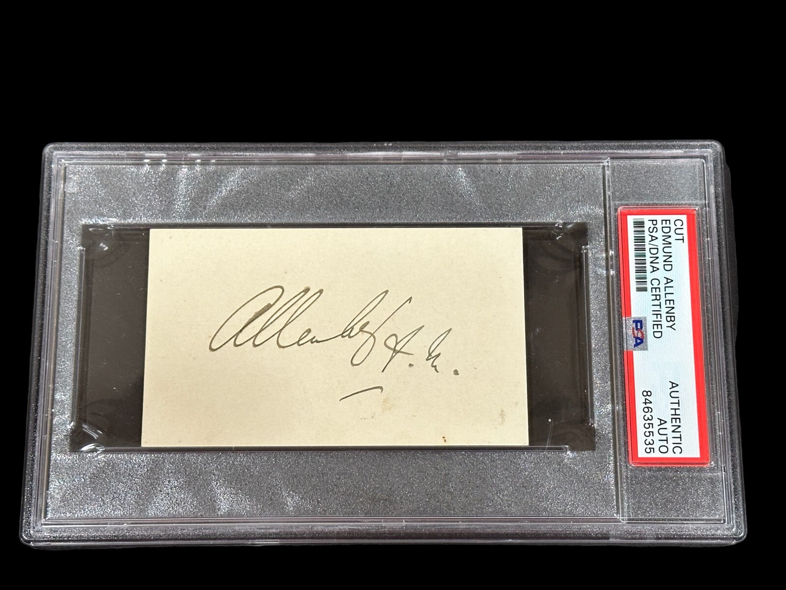 Field Marshal Edmund Allenby Second Boer War WWI Egypt Signed Autograph PSA Slab
