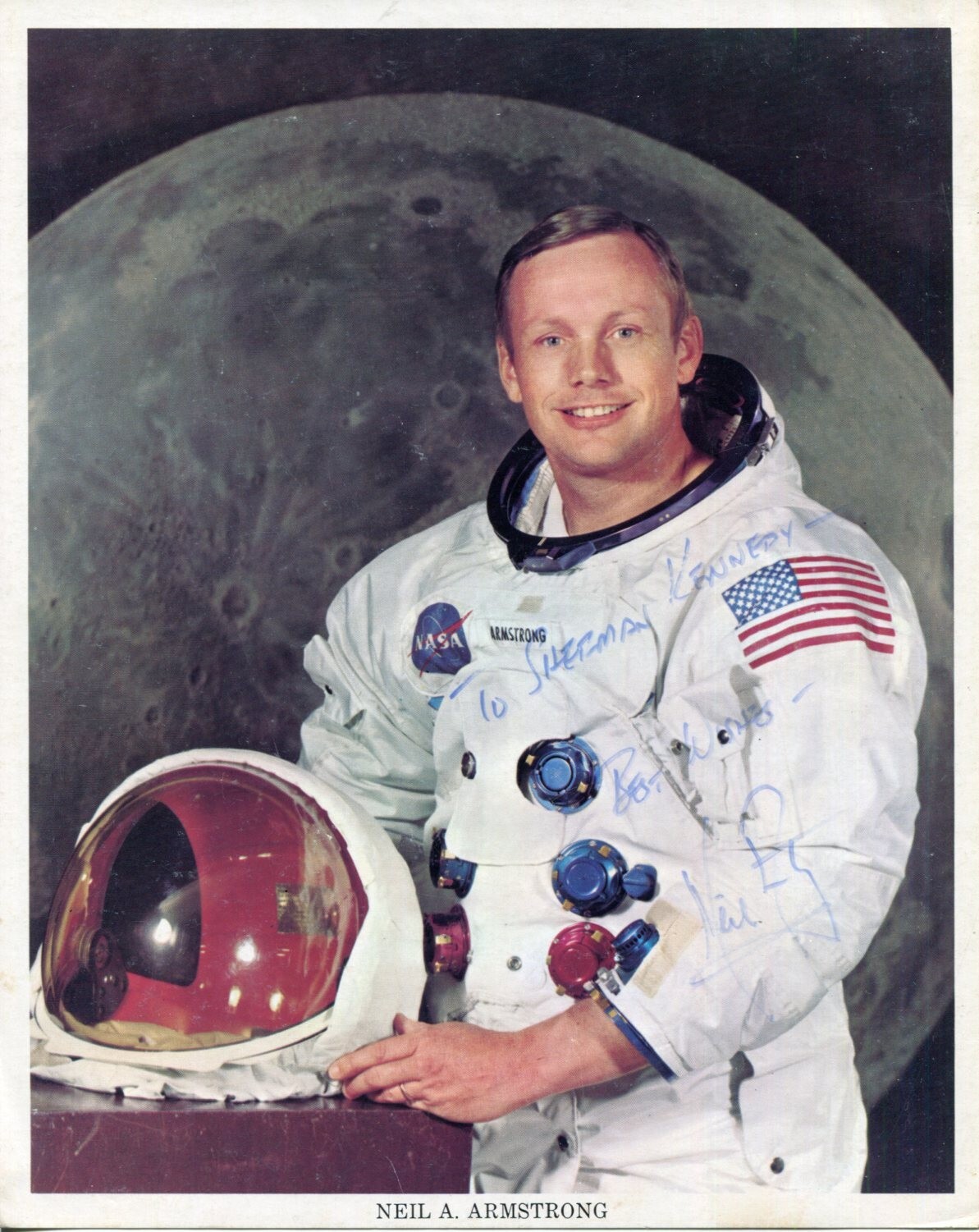 Neil Armstrong NASA Astronaut Apollo Moonwalker Signed Autograph Photo Zarelli