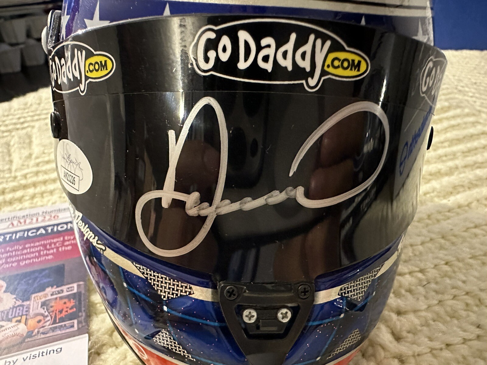 Danica Patrick Signed Mini Helmet Indy 500 JSA Authentication COA Indianapolis
