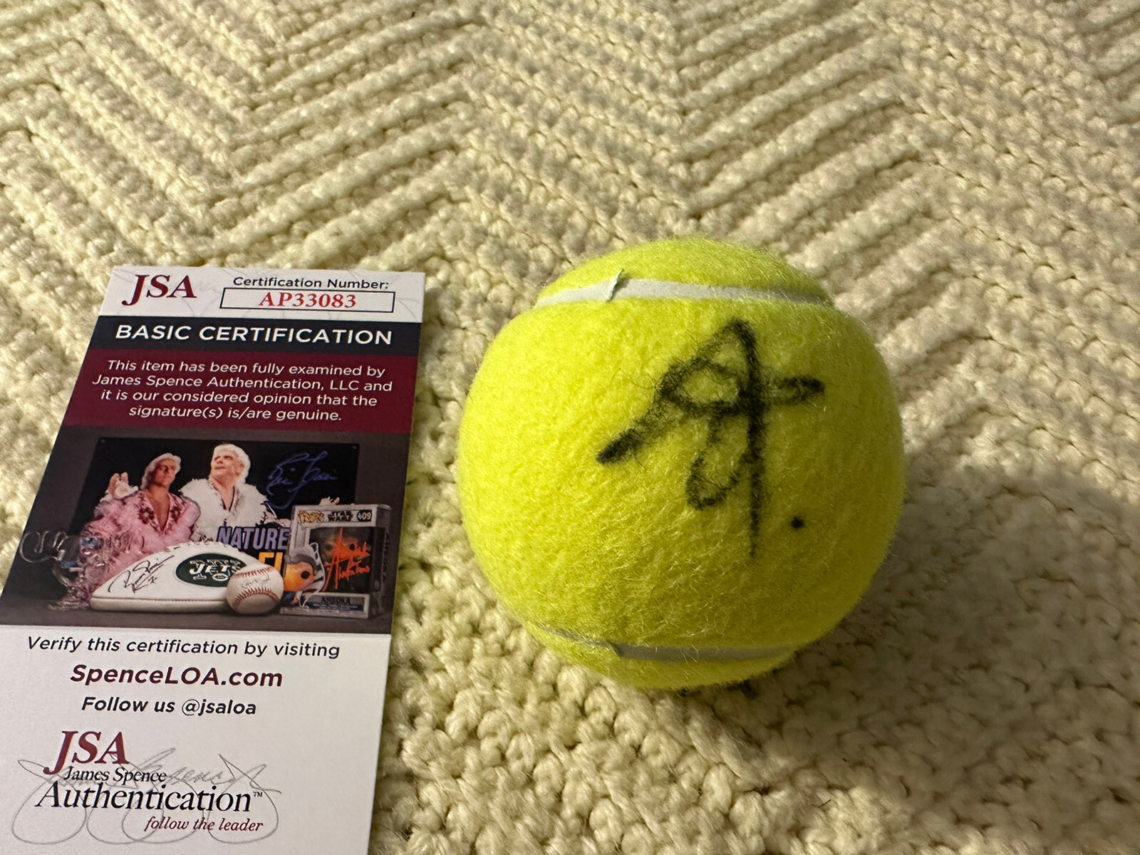 Ons Jabeur Signed Tennis Ball Autographed JSA Authentication COA
