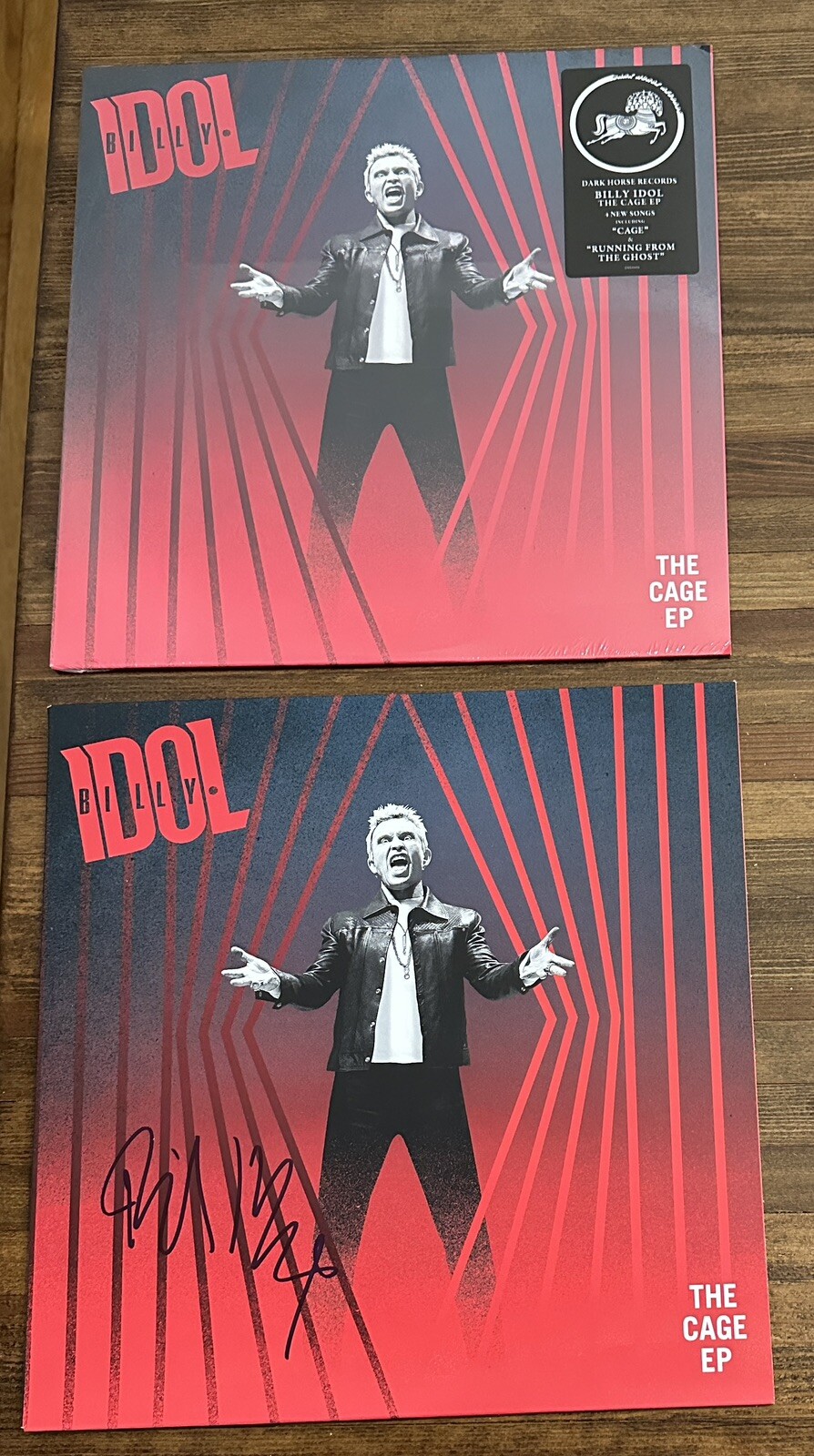 BILLY IDOL SIGNED NEW VINYL LP THE CAGE EP AUTOGRAPHED LIMITED IN HAND #1