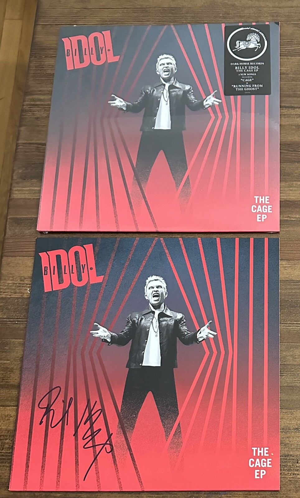 BILLY IDOL SIGNED NEW VINYL LP THE CAGE EP AUTOGRAPHED LIMITED IN HAND #2