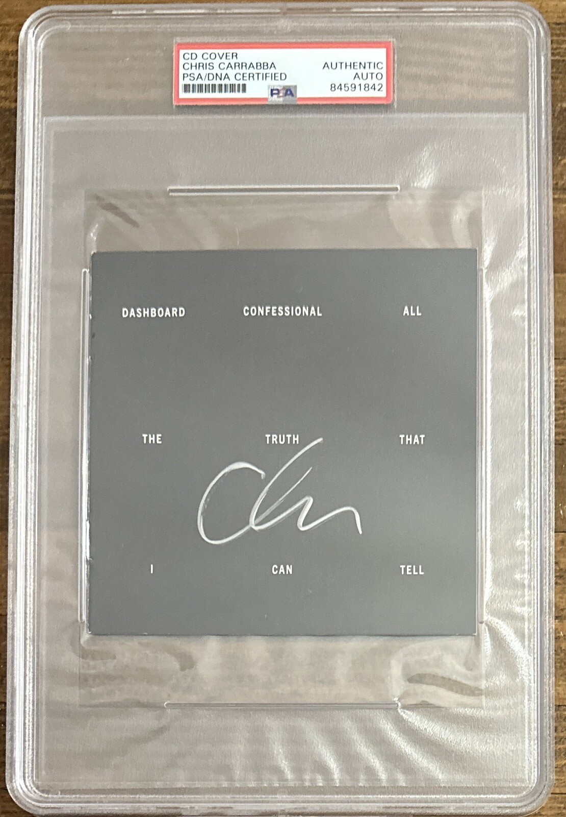 SIGNED Chris Carrabba Dashboard Confessional CD Cover Autograph PSA DNA COA