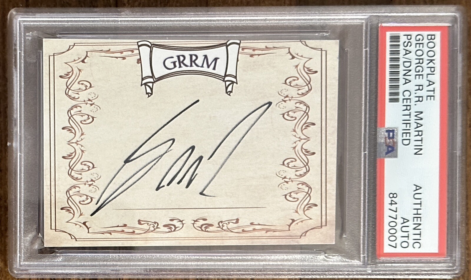 GEORGE RR MARTIN SIGNED BOOKPLATE GAME OF THRONES AUTHOR AUTOGRAPH PSA DNA COA