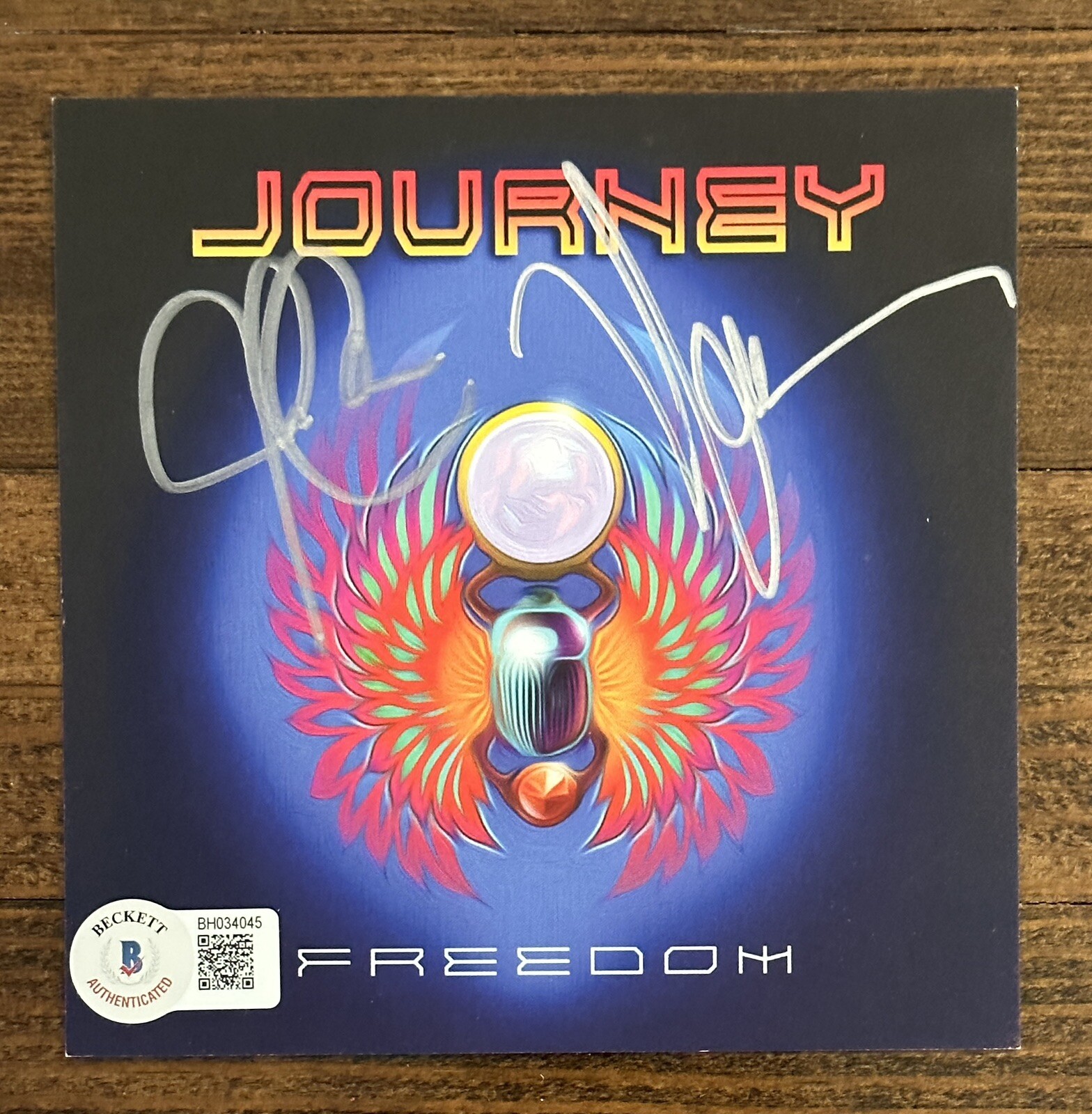 Journey Freedom Signed CD Cover Art Card BAS Beckett COA Schon Cain Autographed