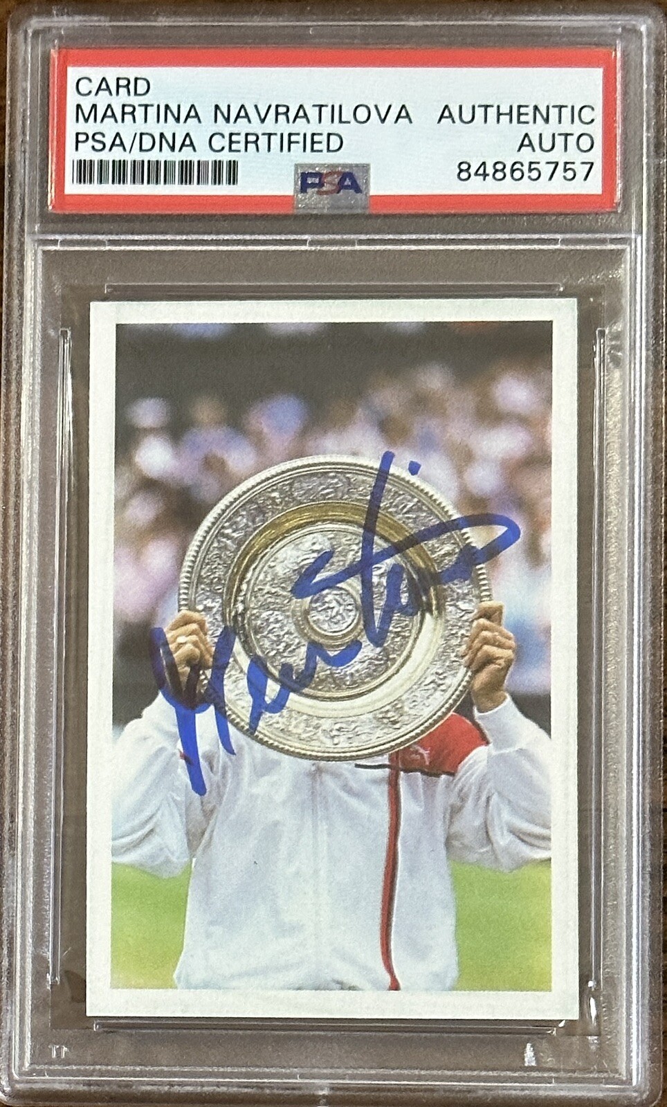 1987 Sports Question Martina Navratilova Signed Card PSA DNA AUTOGRAPH SIGNED