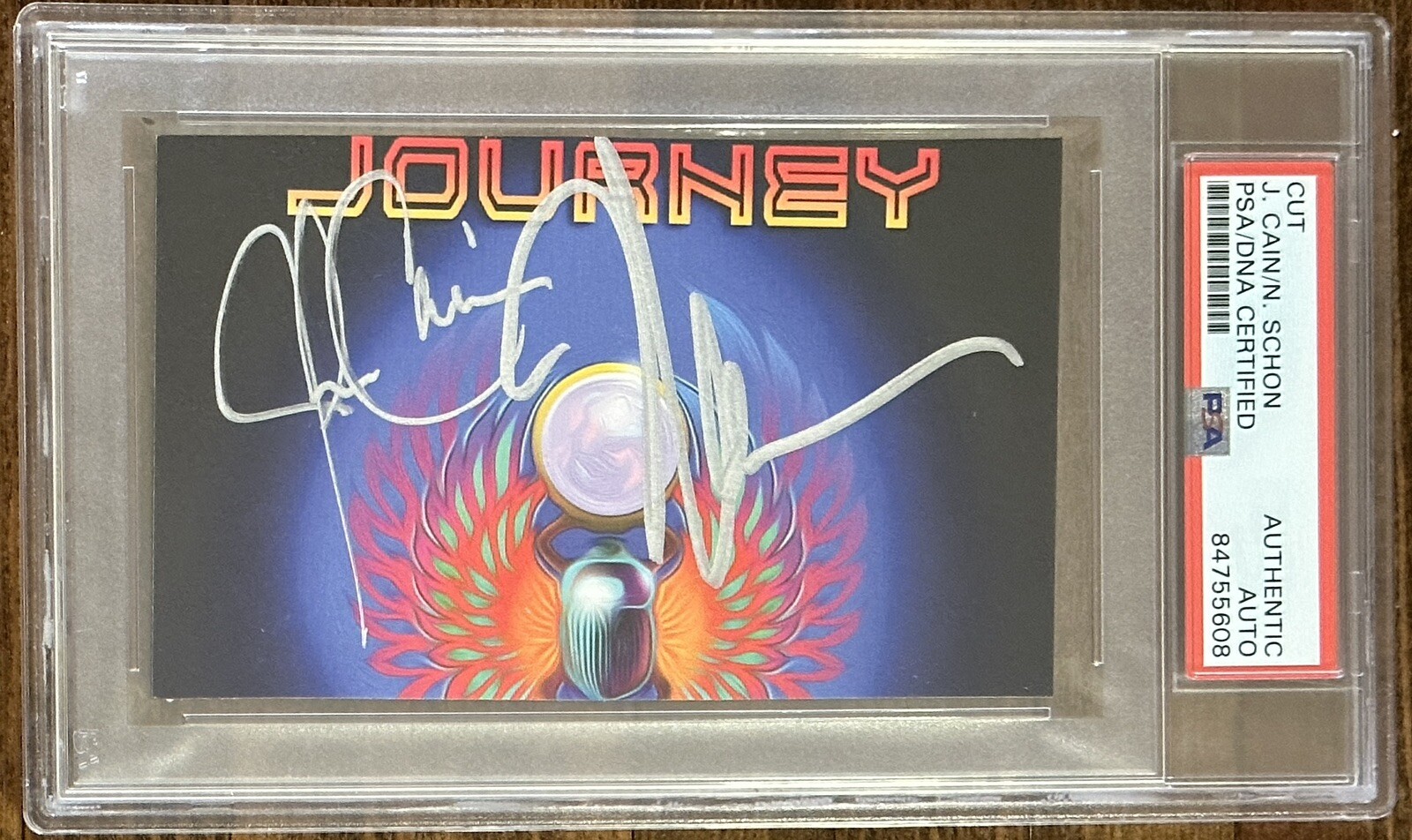Journey Signed Album Picture PSA DNA COA Neil Schon Jonathan Cain Autographed