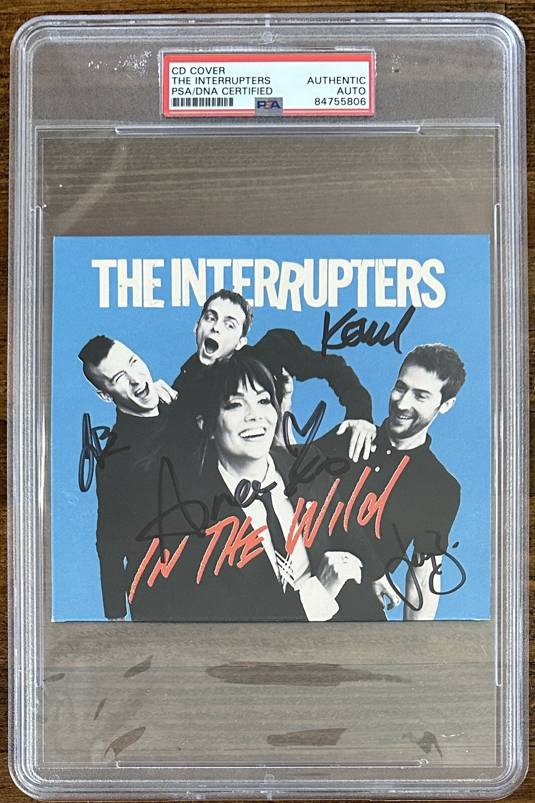 FULL BAND SIGNED The Interrupters In The Wild CD Cover PSA DNA COA Autograph