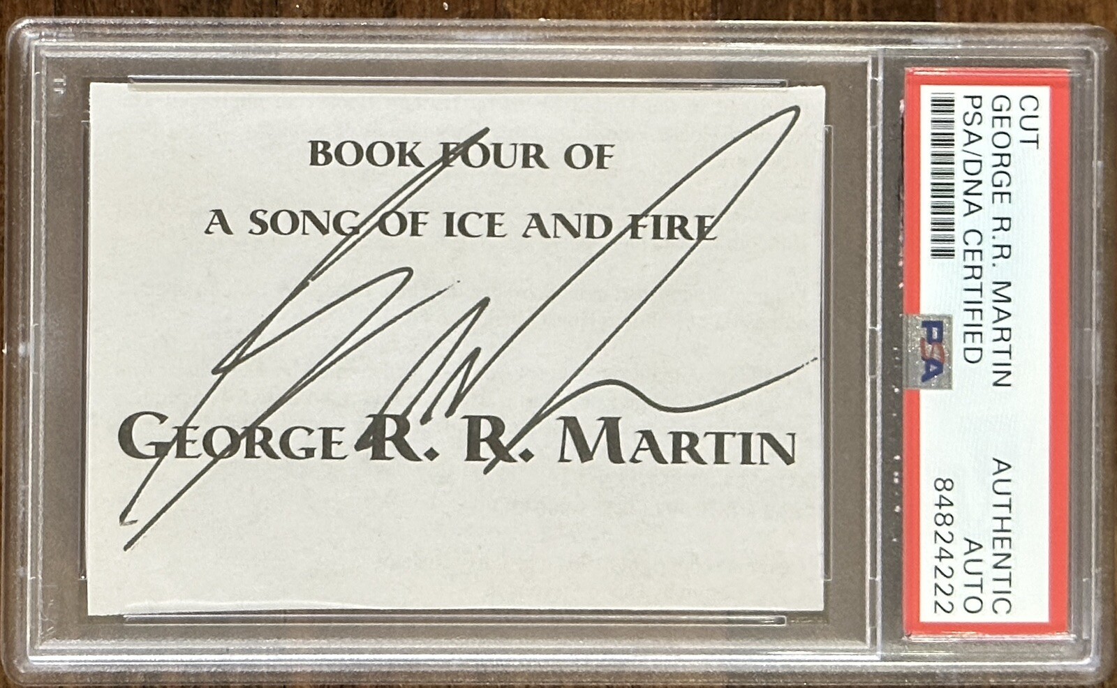 GEORGE RR MARTIN SIGNED BOOK CUT GAME OF THRONES AUTHOR AUTOGRAPH PSA DNA COA