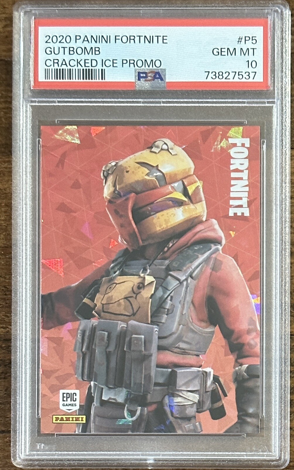 2020 PANINI FORTNITE SERIES 2 GUTBOMB P5 PROMO CRACKED ICE PSA GEM MINT 10