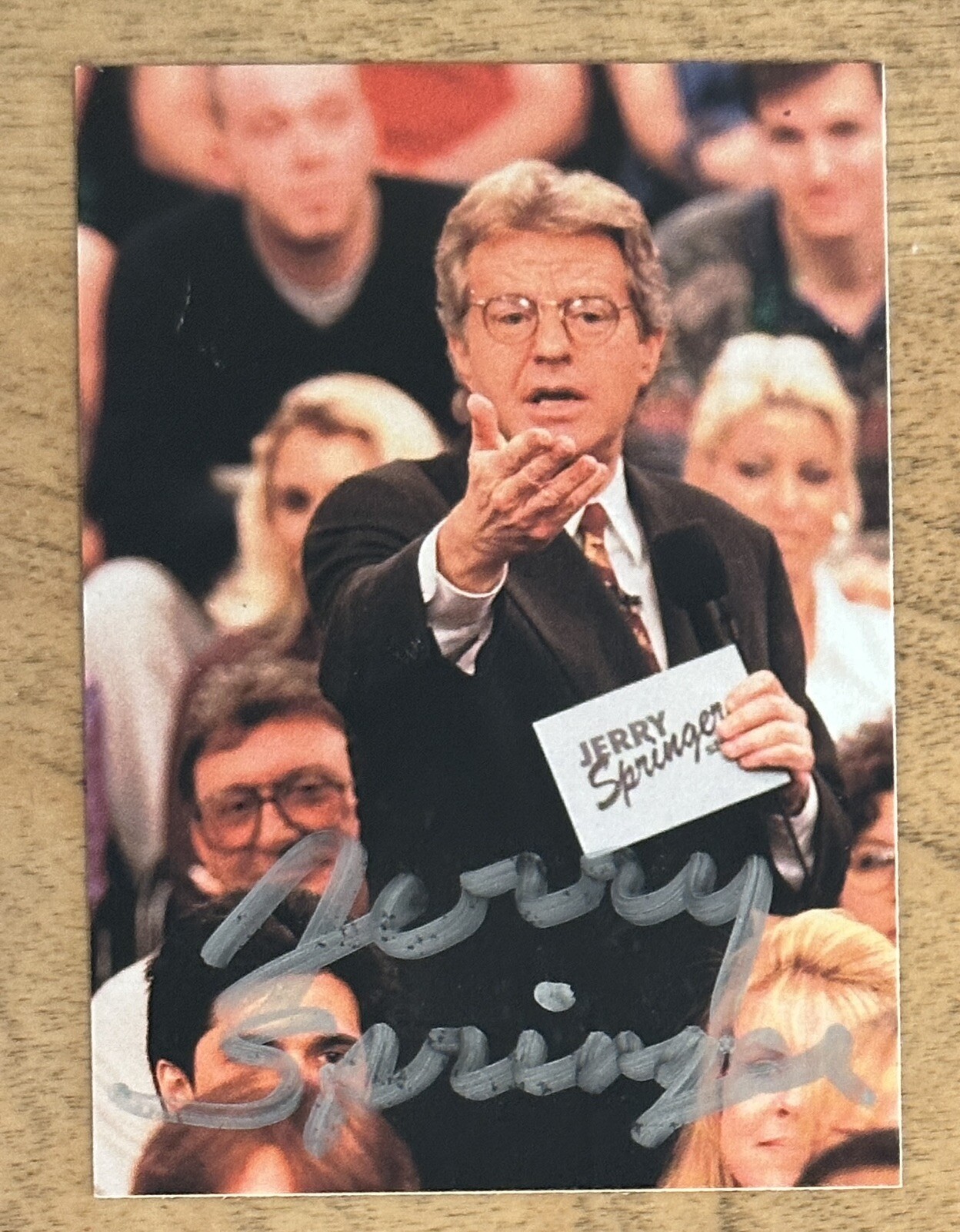 1998 COMIC IMAGES PROMO JERRY SPRINGER SHOW SIGNED ROOKIE CARD AUTHENTIC AUTO COLLECTIBLE MEMORABILIA