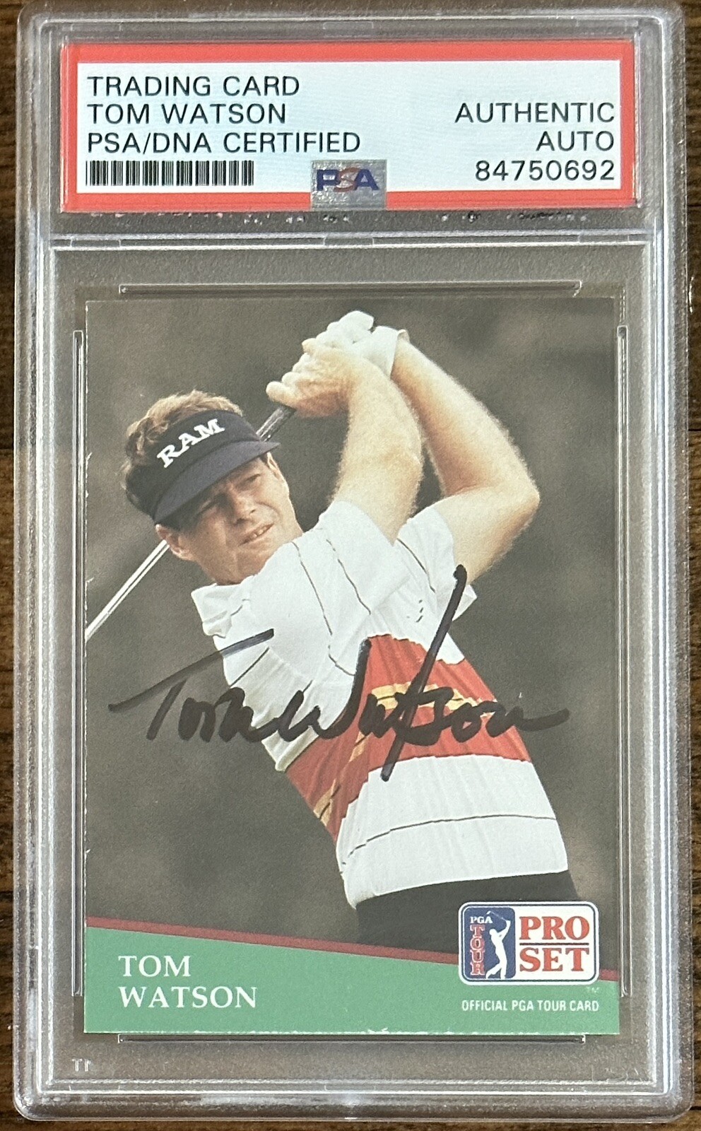 1991 PRO SET GOLF PGA TOUR TOM WATSON SIGNED CARD PSA DNA CERTIFIED AUTOGRAPH