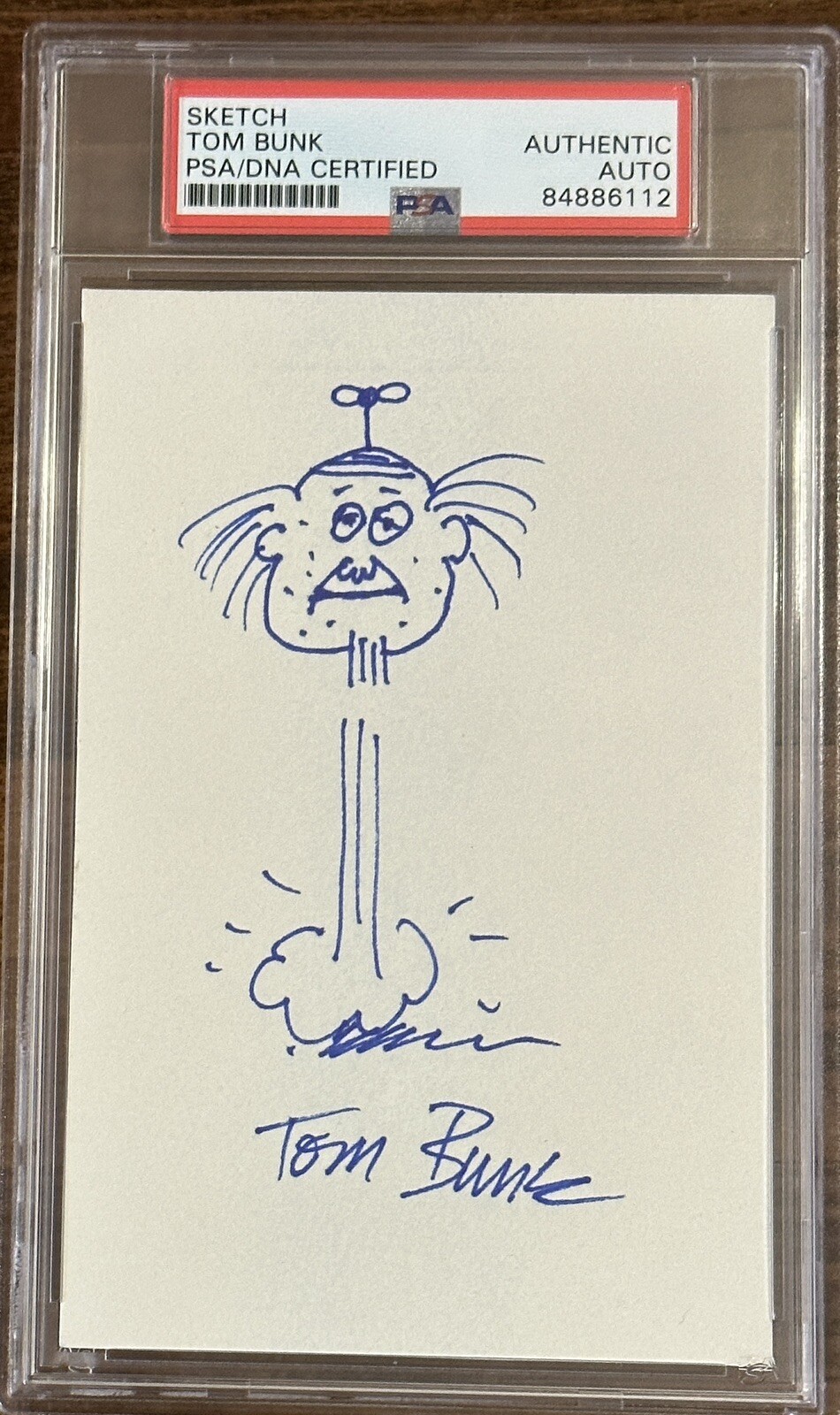 Garbage Pail Kids Original Sketch Drawing Signed & Drawn By Tom Bunk PSA DNA COA