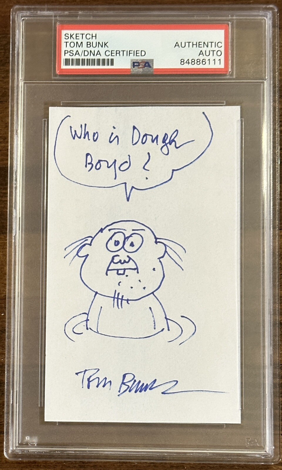 Garbage Pail Kids Original Sketch Drawing Signed & Drawn By Tom Bunk PSA DNA COA