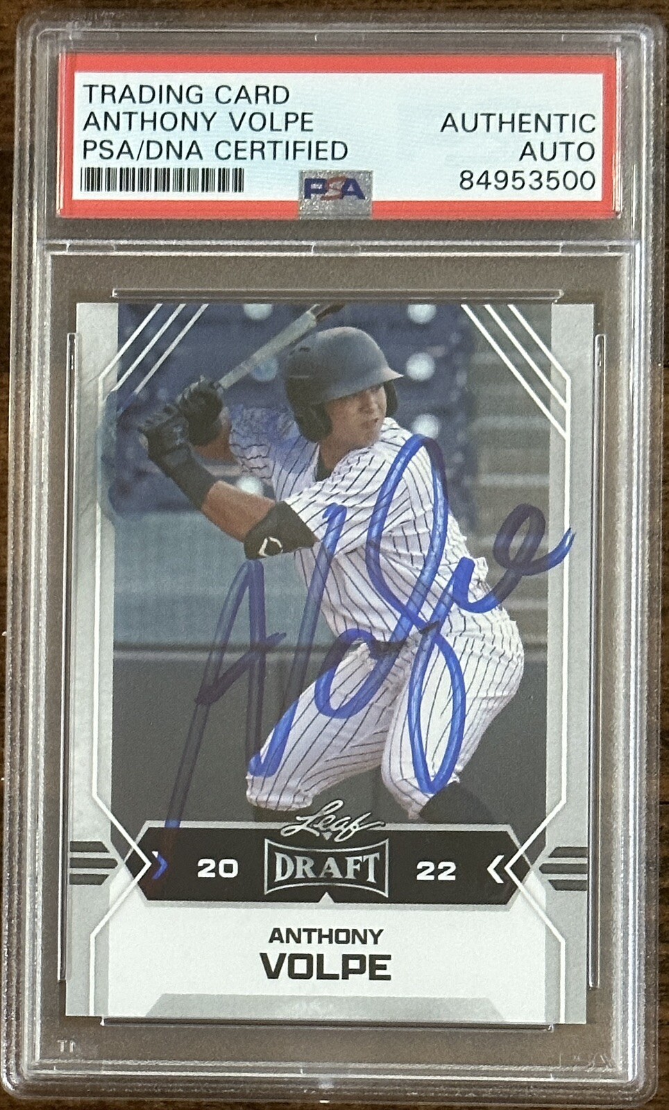 2022 Leaf Anthony Volpe Promo Signed Rookie Card PSA DNA Autograph RC Yankees