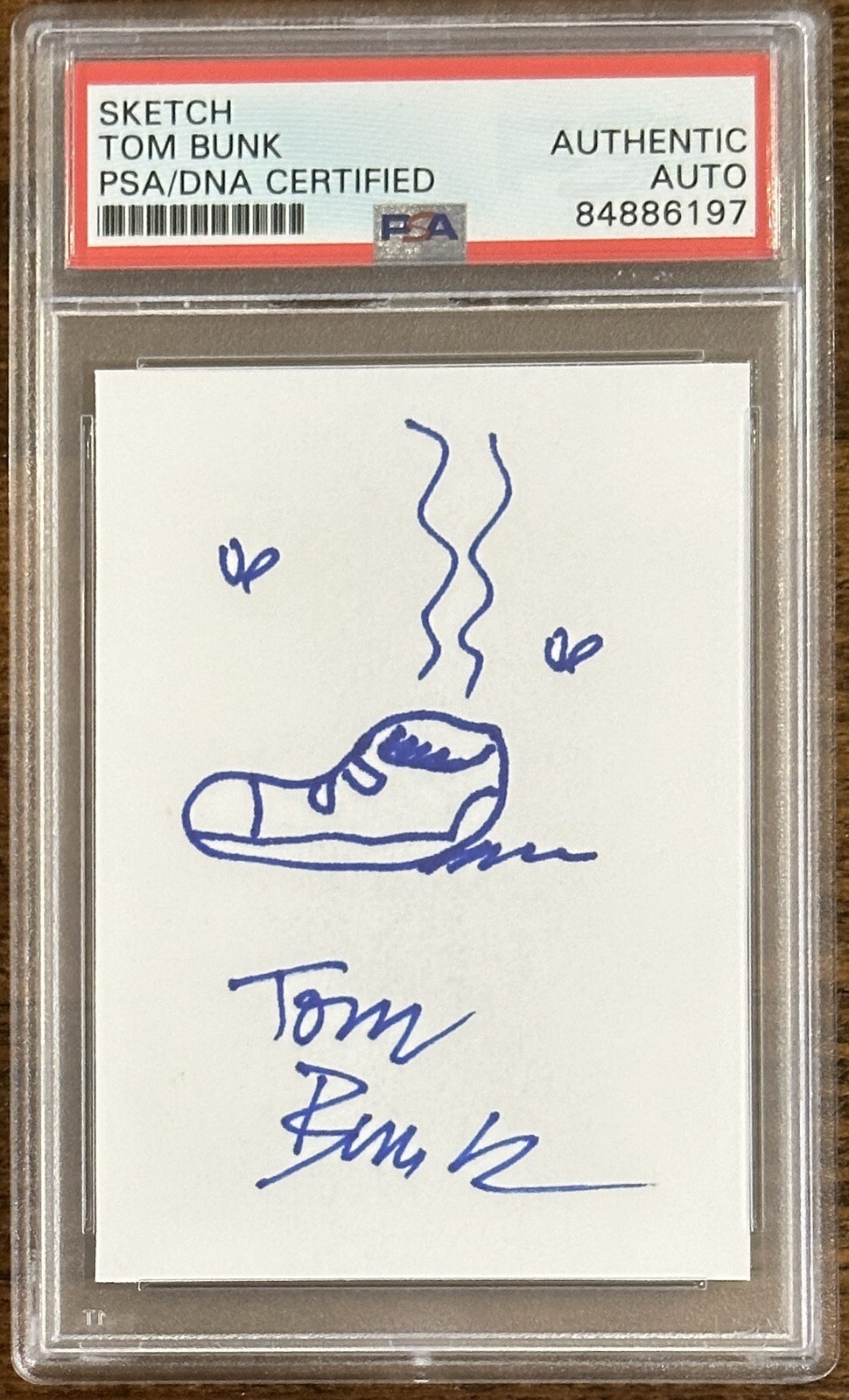 Garbage Pail Kids Original Sketch Drawing Signed & Drawn By Tom Bunk PSA DNA COA