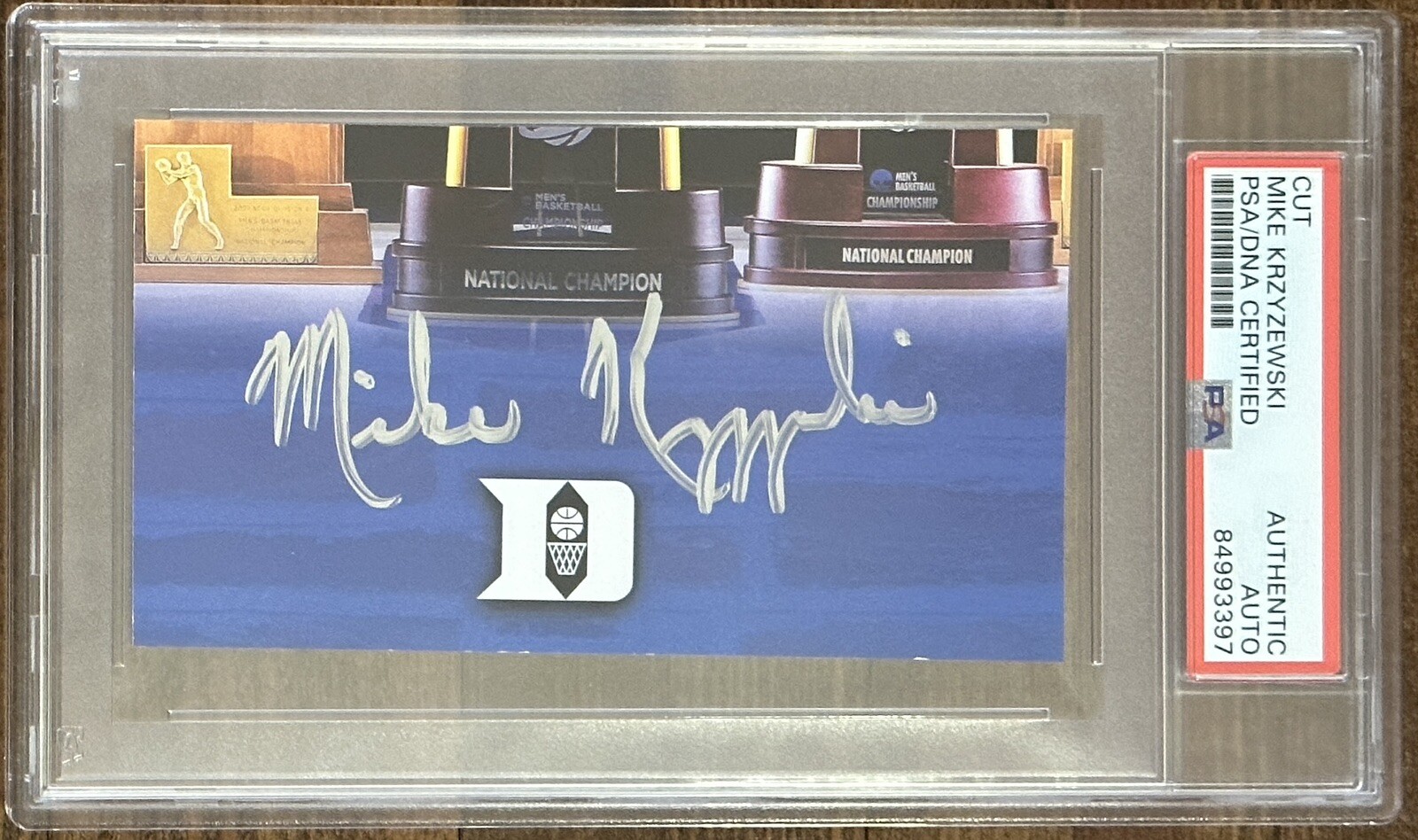 Mike Krzyzewski Duke Basketball Coach Cut Signed Signature PSA DNA COA Autograph