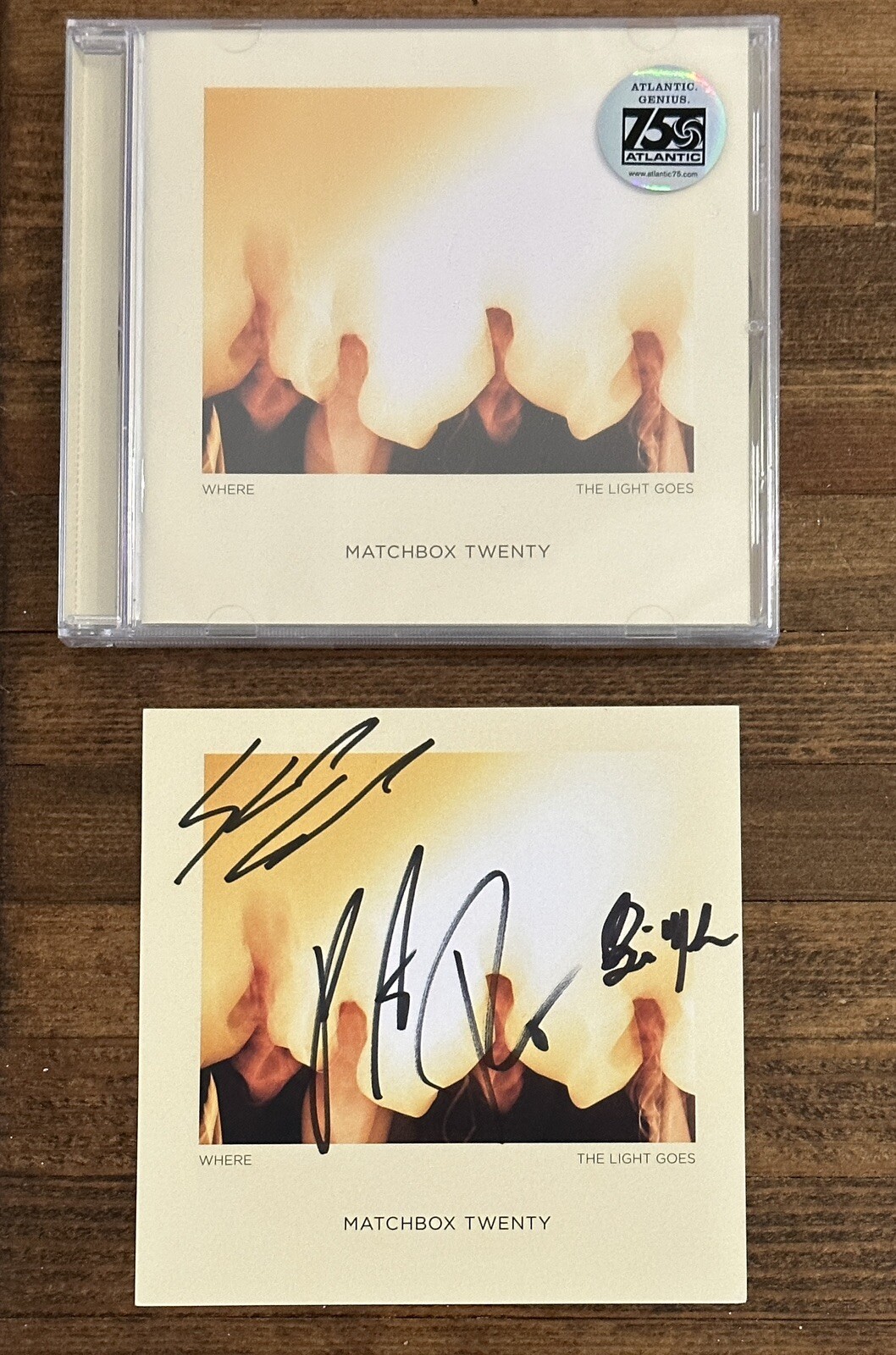 Matchbox Twenty 20 Where The Light Goes Signed Autographed Art Card + Sealed CD