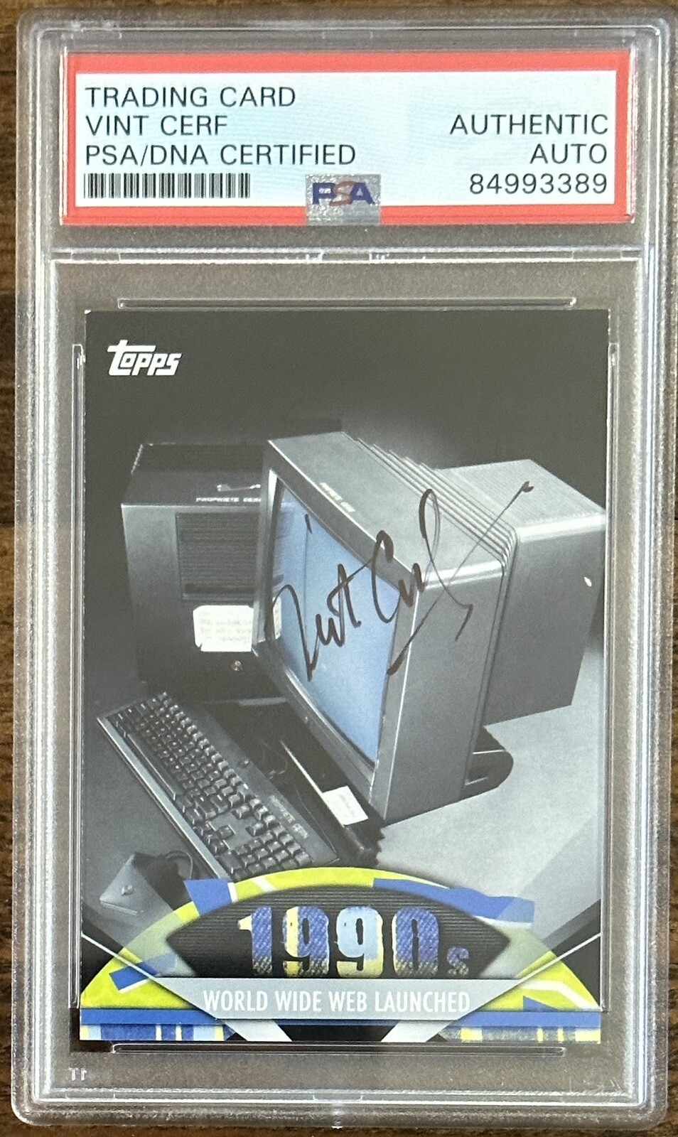2011 TOPPS AMERICAN PIE VINT CERF SIGNED CARD PSA DNA AUTOGRAPH GOOGLE INTERNET