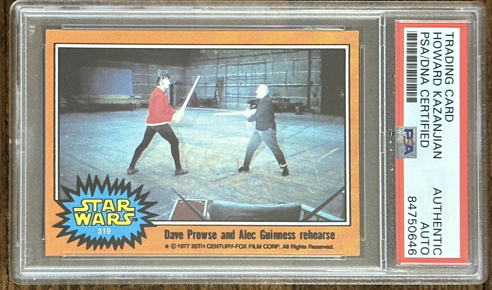 1977 TOPPS STAR WARS HOWARD KAZANJIAN AUTOGRAPH SIGNED PSA DNA COA FILM PRODUCER COLLECTIBLE MEMORABILIA
