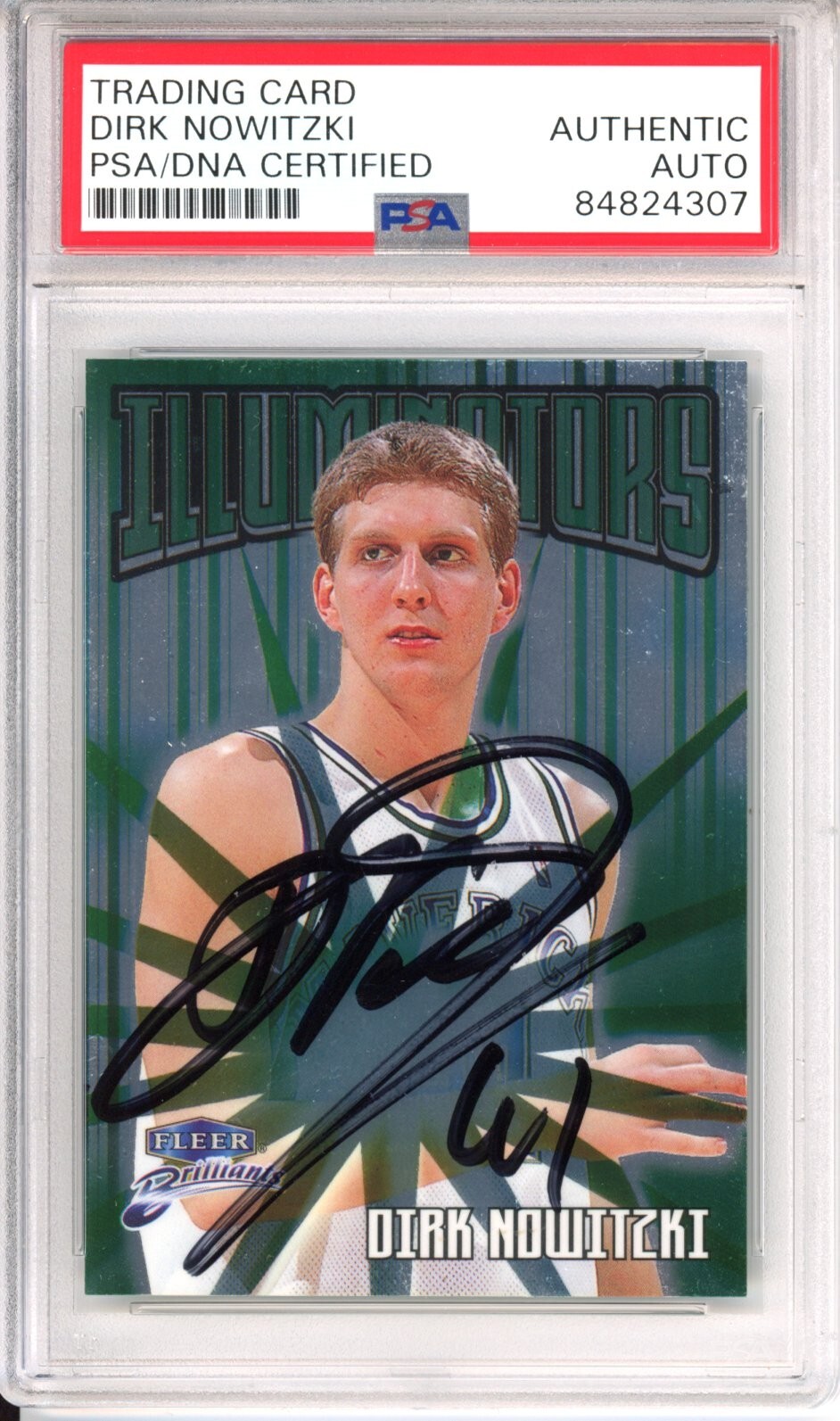 1998 98/99 Fleer Brilliants Dirk Nowitzki Rookie RC Signed PSA DNA AUTOGRAPH HOF