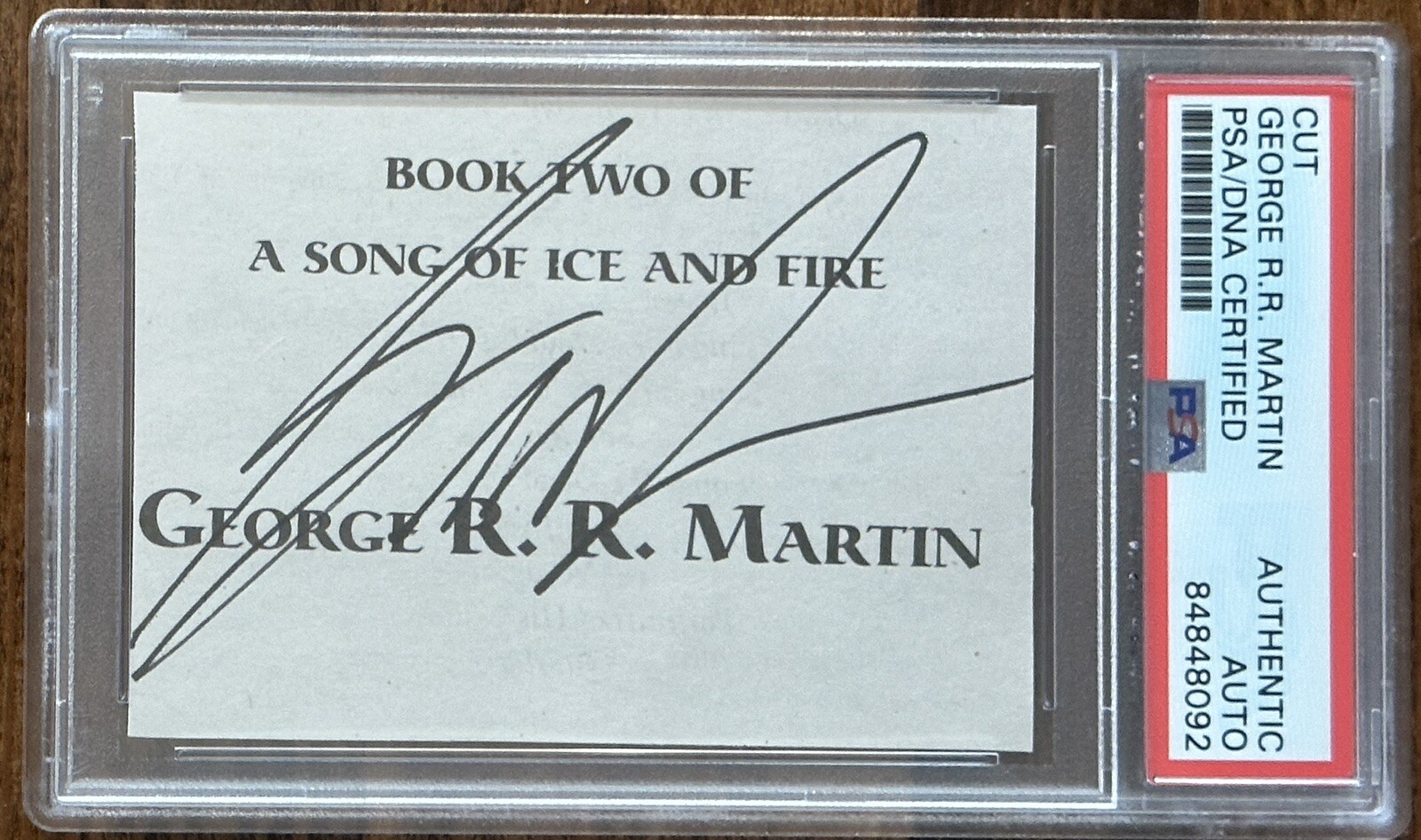 GEORGE RR MARTIN SIGNED BOOK CUT GAME OF THRONES AUTHOR AUTOGRAPH PSA DNA COA