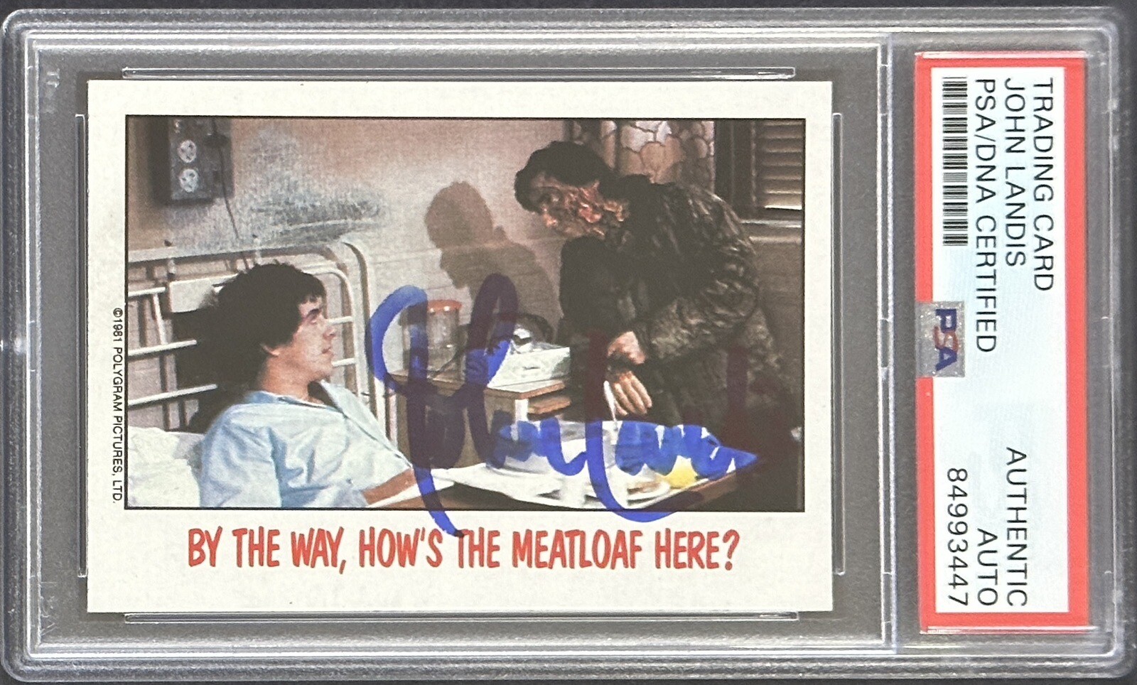 1988 Topps Fright Flicks SIGNED American Werewolf John Landis Director PSA DNA