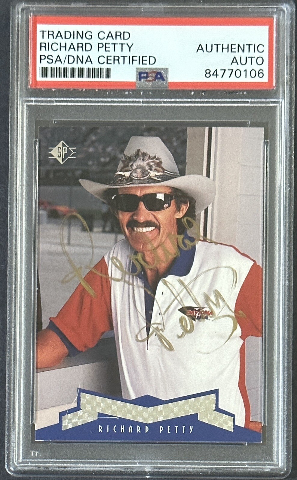 1995 UD SP AUTHENTIC NASCAR RICHARD PETTY SIGNED AUTOGRAPH PSA DNA COA RACING