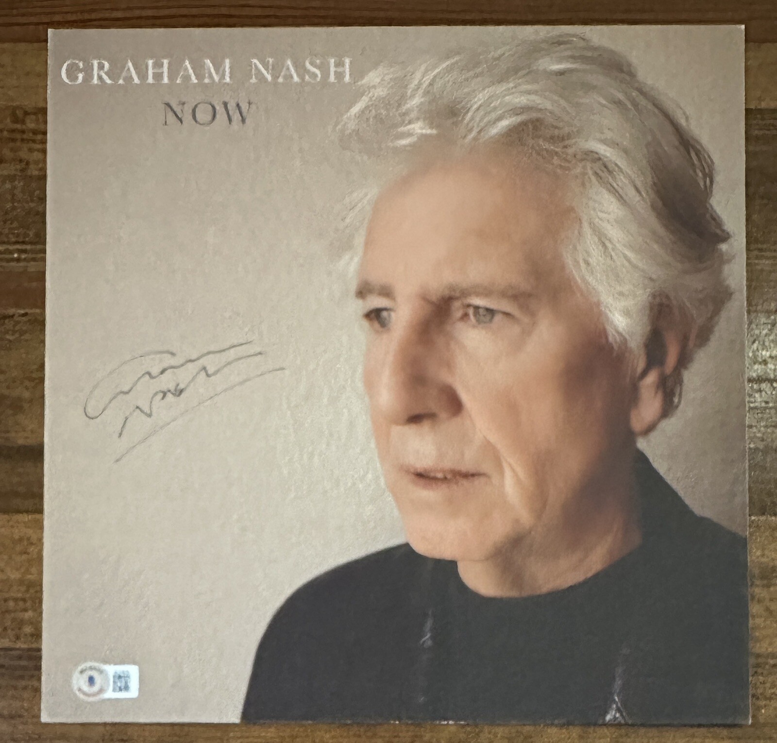 Graham Nash of Crosby Stills & Nash NOW AUTOGRAPHED SIGNED Vinyl BAS Beckett COA