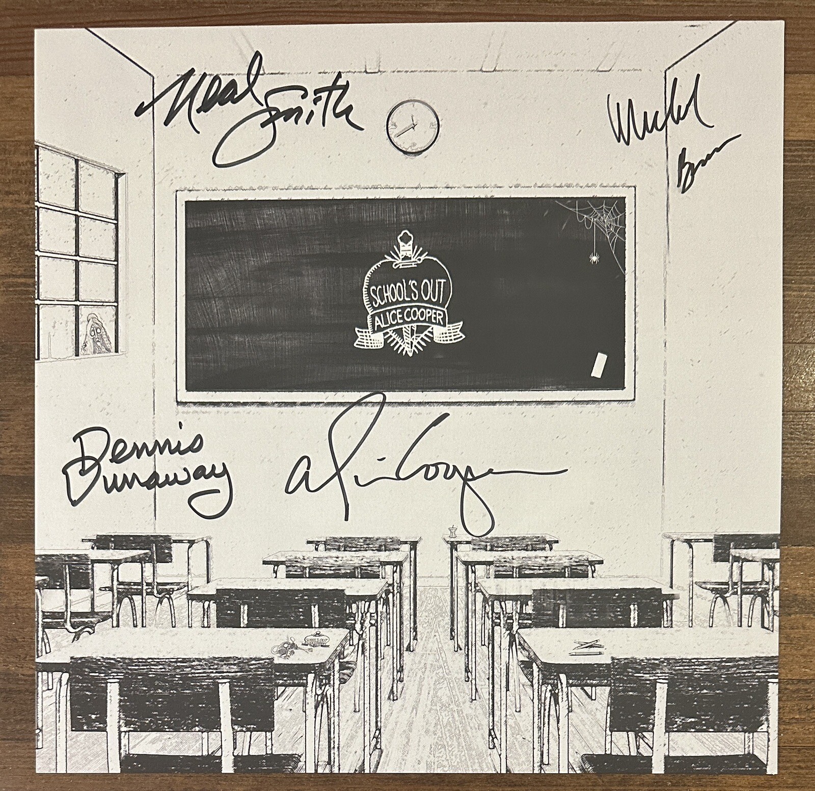 Alice Cooper Schools Out 4LP Vinyl SIGNED FULL BAND Original Members AUTOGRAPH