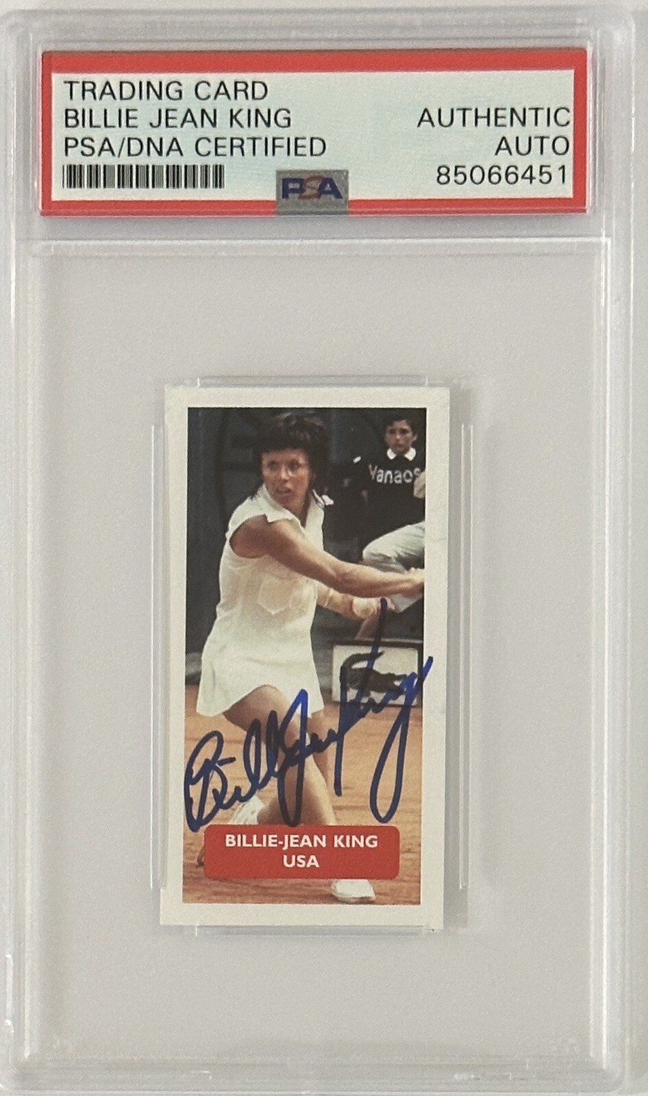 2009 Caplin & Rosetti UK Trading Card BILLIE JEAN KING PSA DNA AUTOGRAPH SIGNED