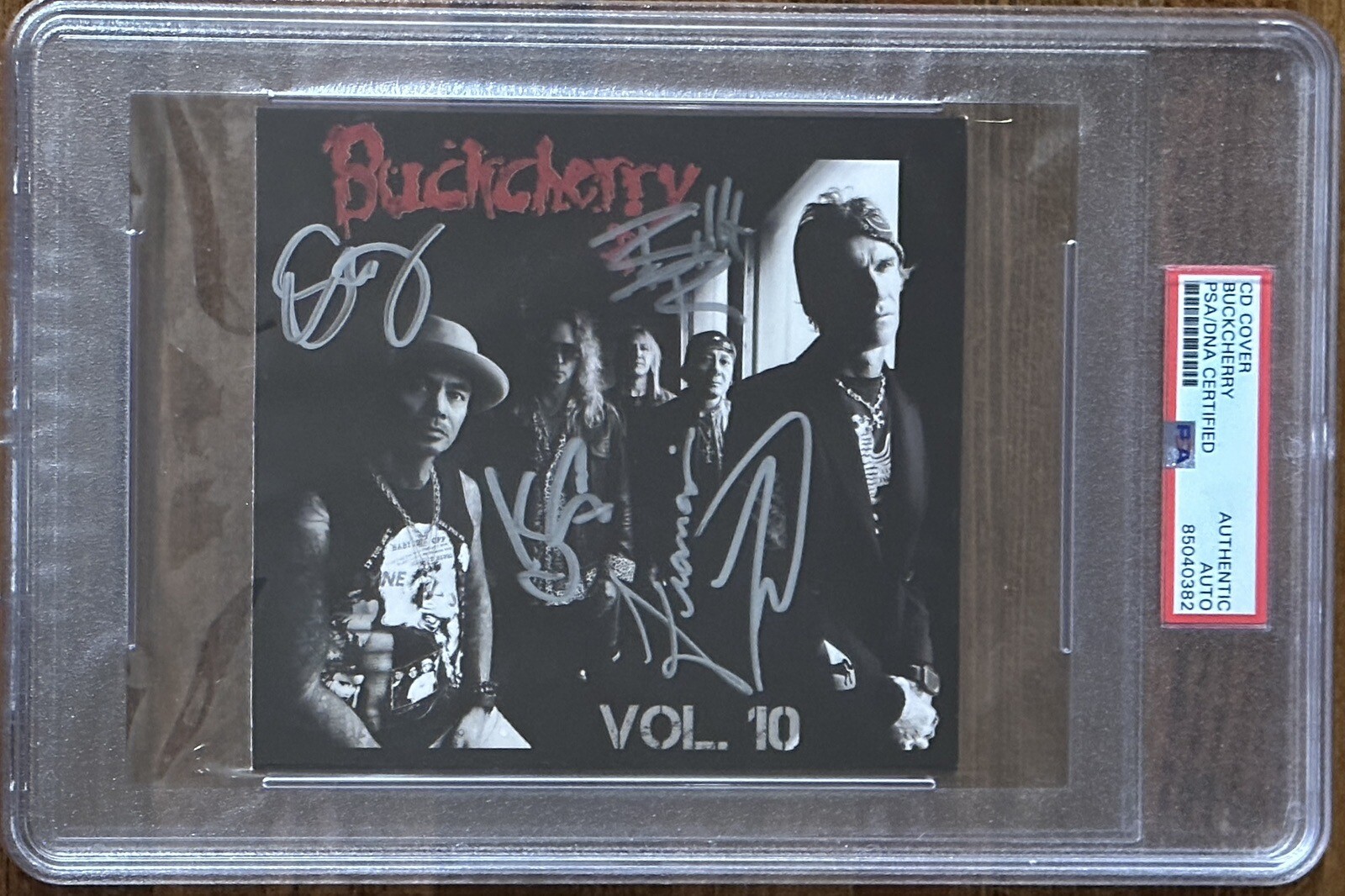 BUCKCHERRY FULL BAND SIGNED AUTOGRAPHED VOLUME 10 CD COVER PSA DNA COA CERTIFIED COLLECTIBLE MEMORABILIA