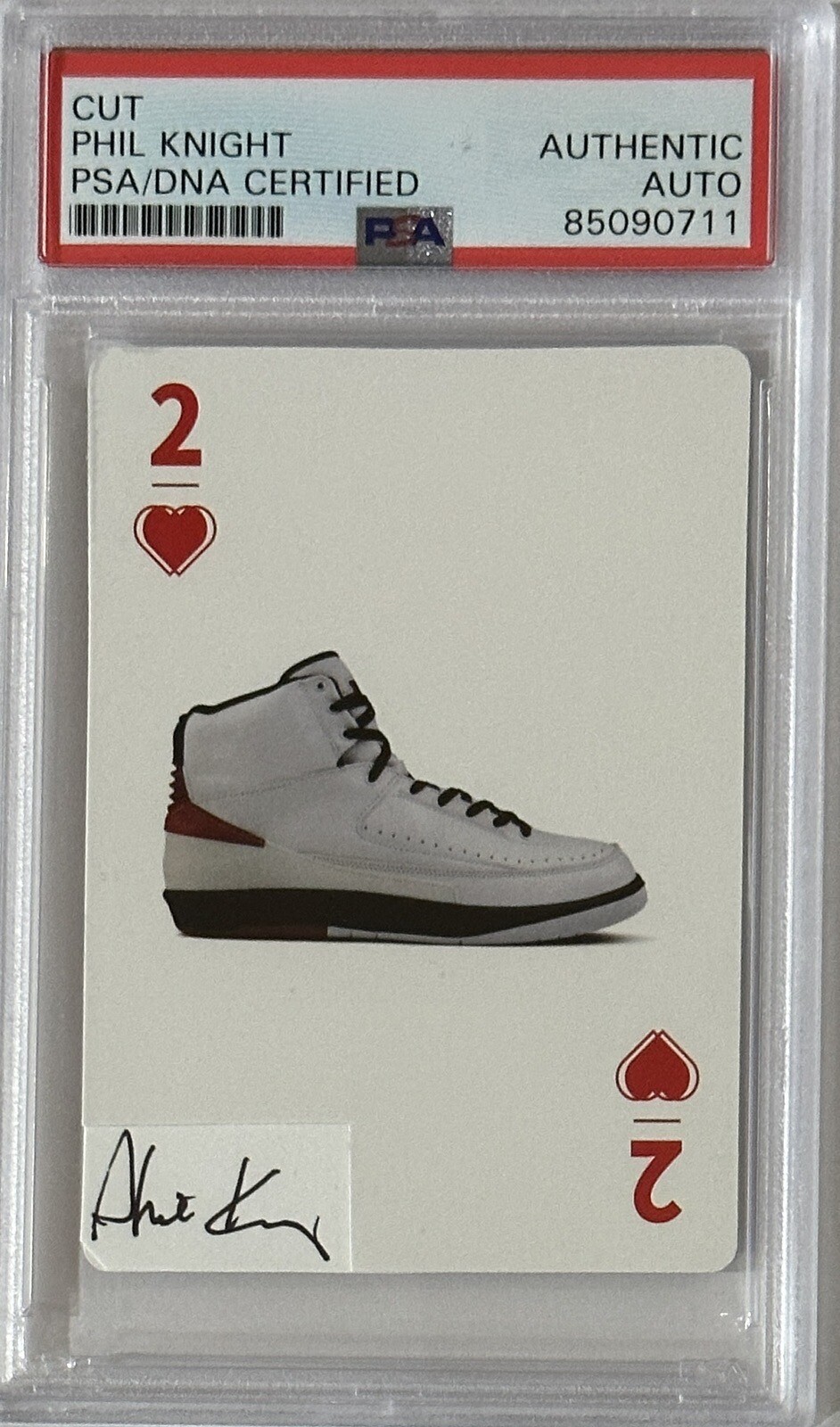PHIL KNIGHT NIKE SIGNED AIR JORDAN PLAYING CARD CUT PSA DNA AUTOGRAPH MICHAEL