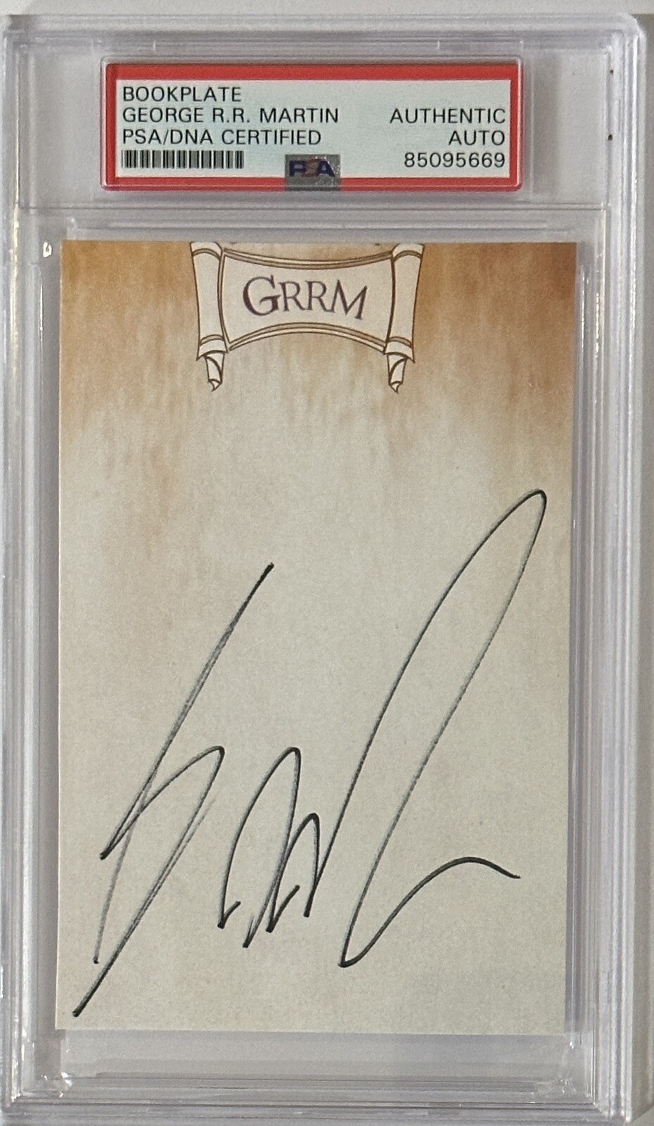 GEORGE RR MARTIN SIGNED BOOKPLATE GAME OF THRONES AUTHOR AUTOGRAPH PSA DNA COA