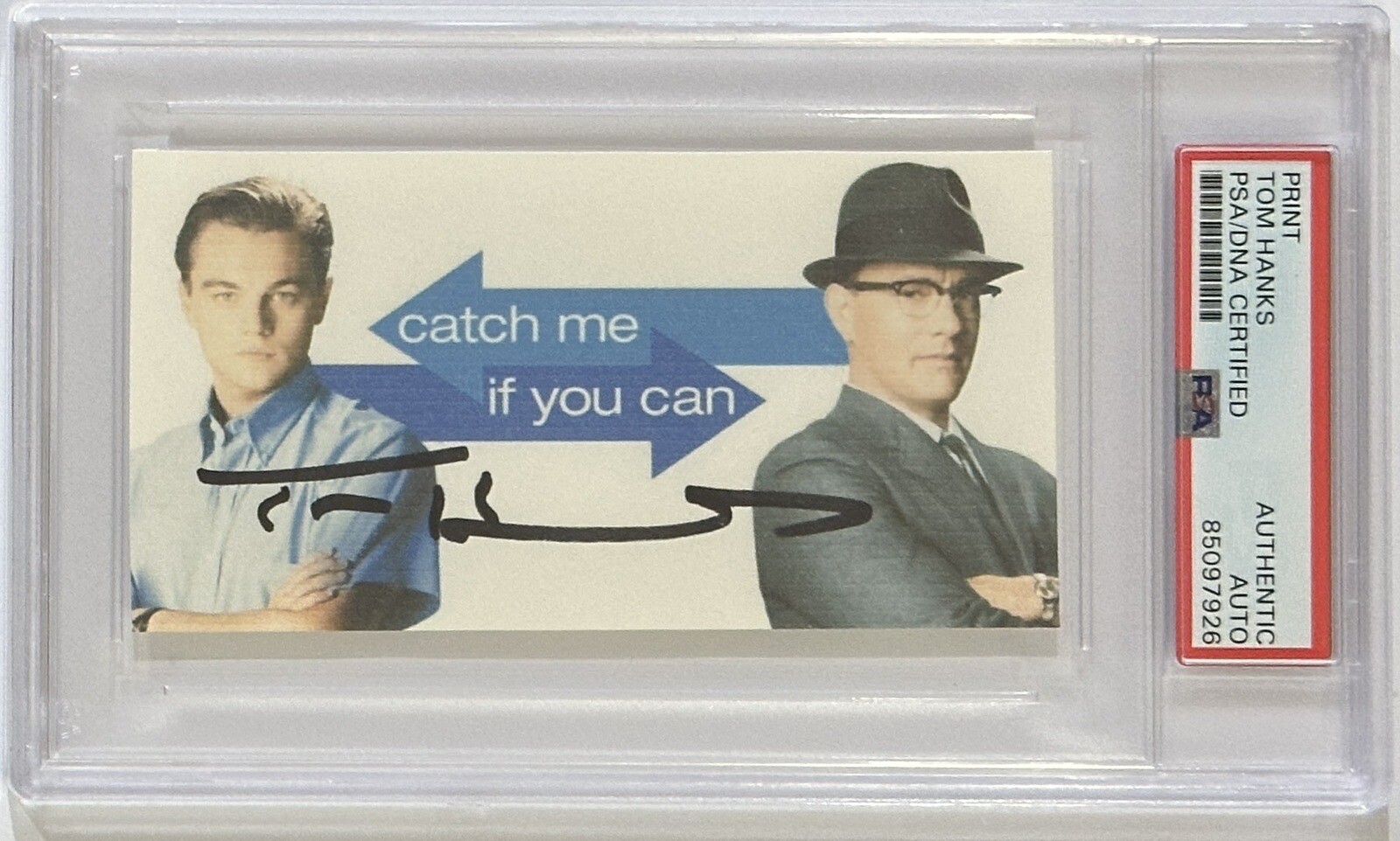 Tom Hanks SIGNED Catch Me If You Can Picture Print PSA DNA COA Autographed Leo