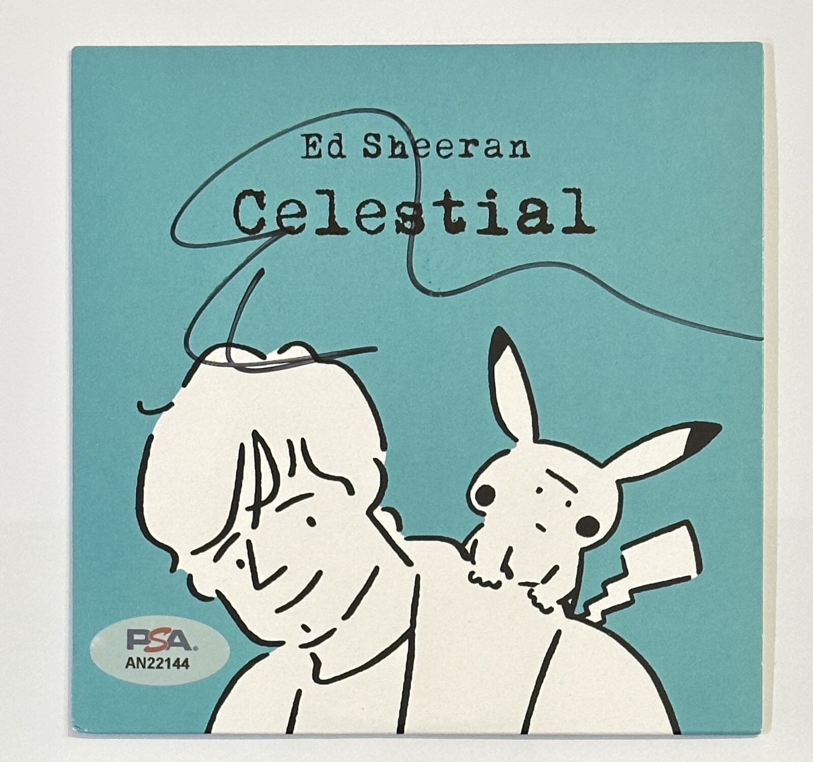 ED SHEERAN SIGNED CELESTIAL CD COVER PSA DNA Certified AUTOGRAPH Pokémon Pikachu
