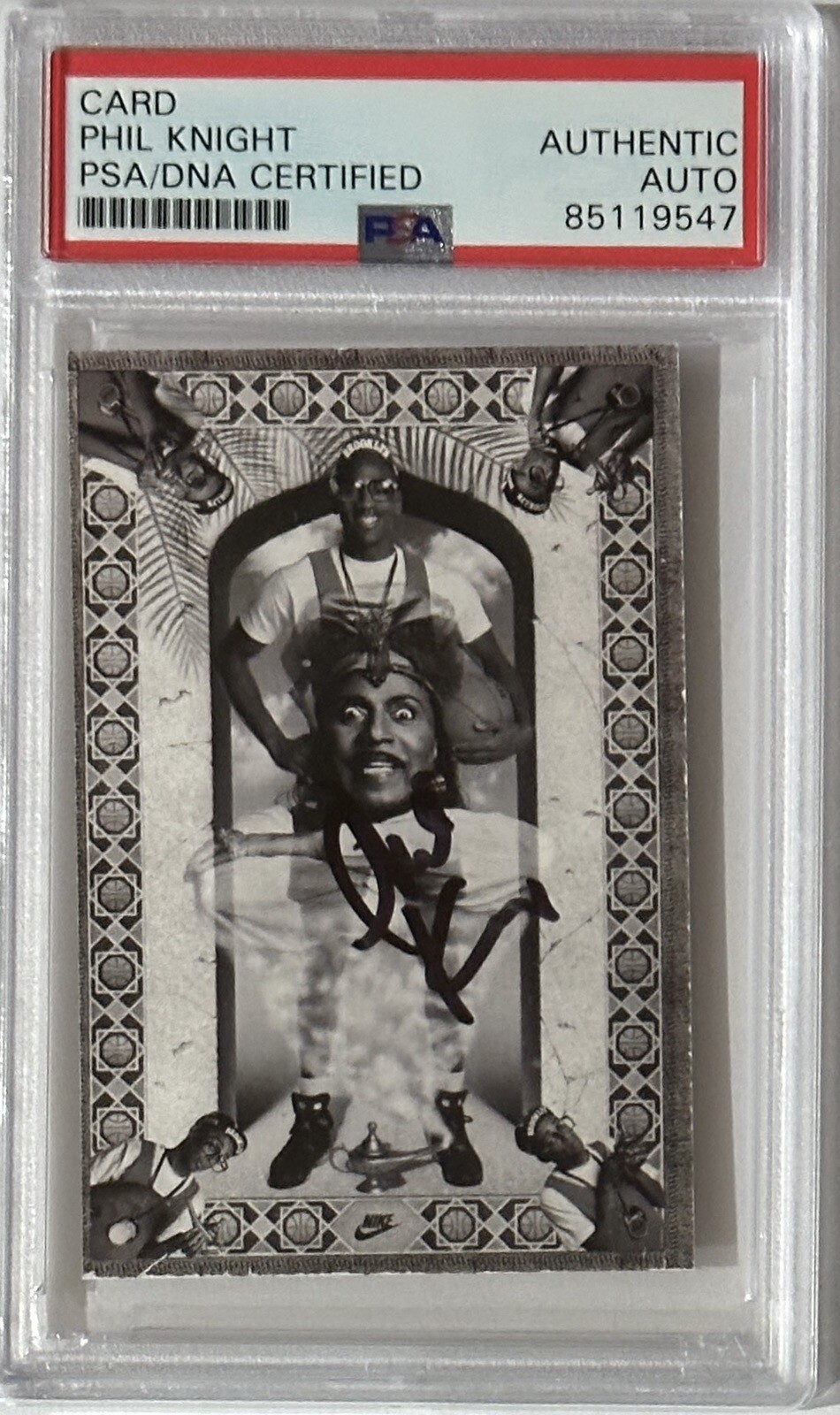 1991 NIKE TRADING CARD PHIL KNIGHT CEO SIGNED PSA DNA AUTOGRAPH MICHAEL JORDAN
