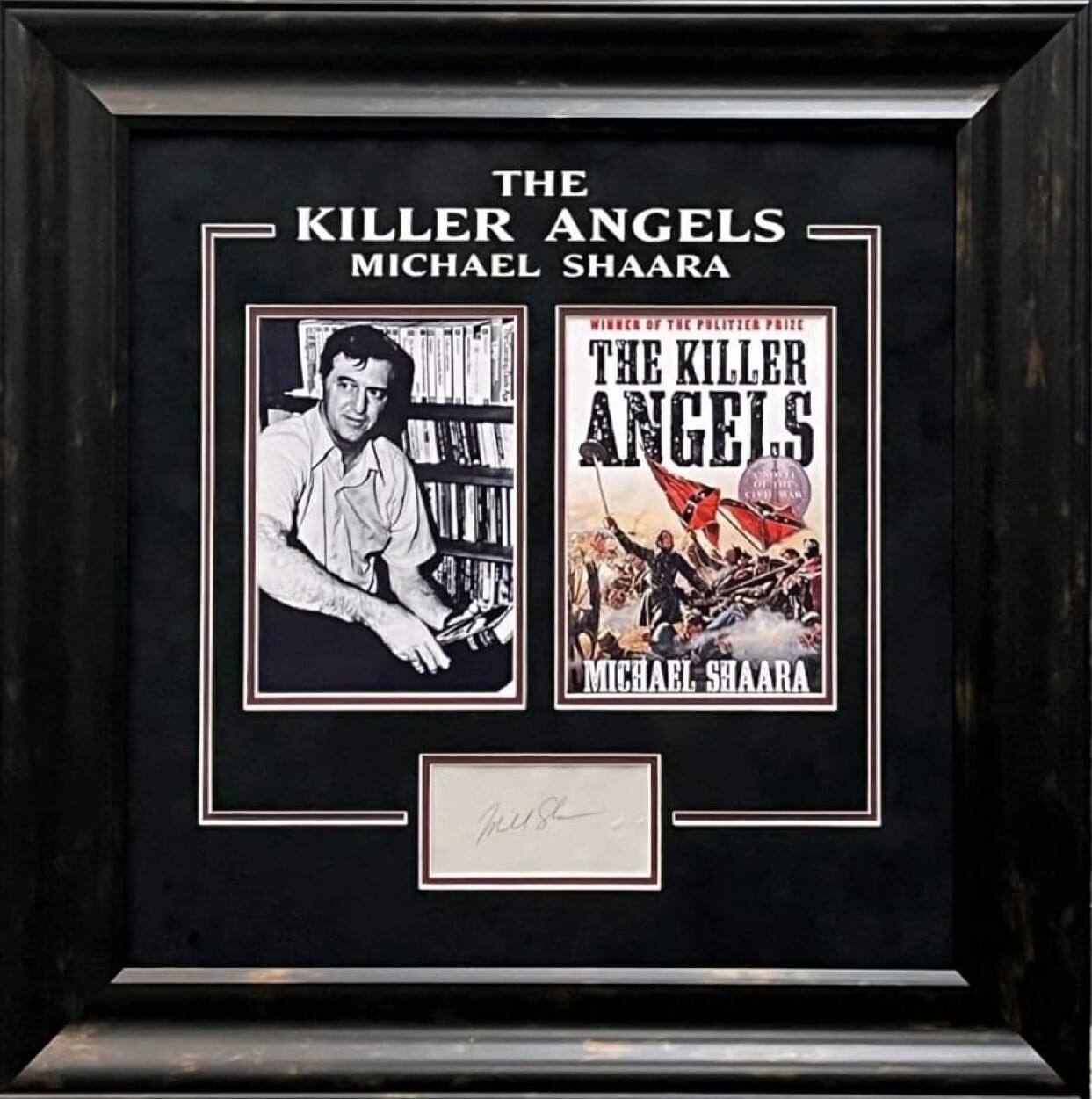 Michael Shaara The Killer Angels Gettysburg Autho Signed Autograph Photo Display