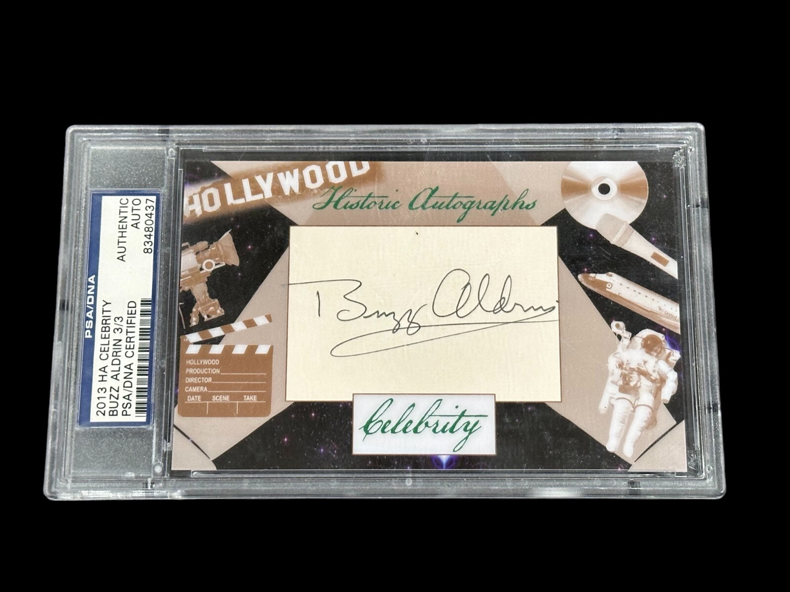 Buzz Aldrin NASA Astronaut Apollo 11 Signed 2013 Historic Autographs PSA Slab
