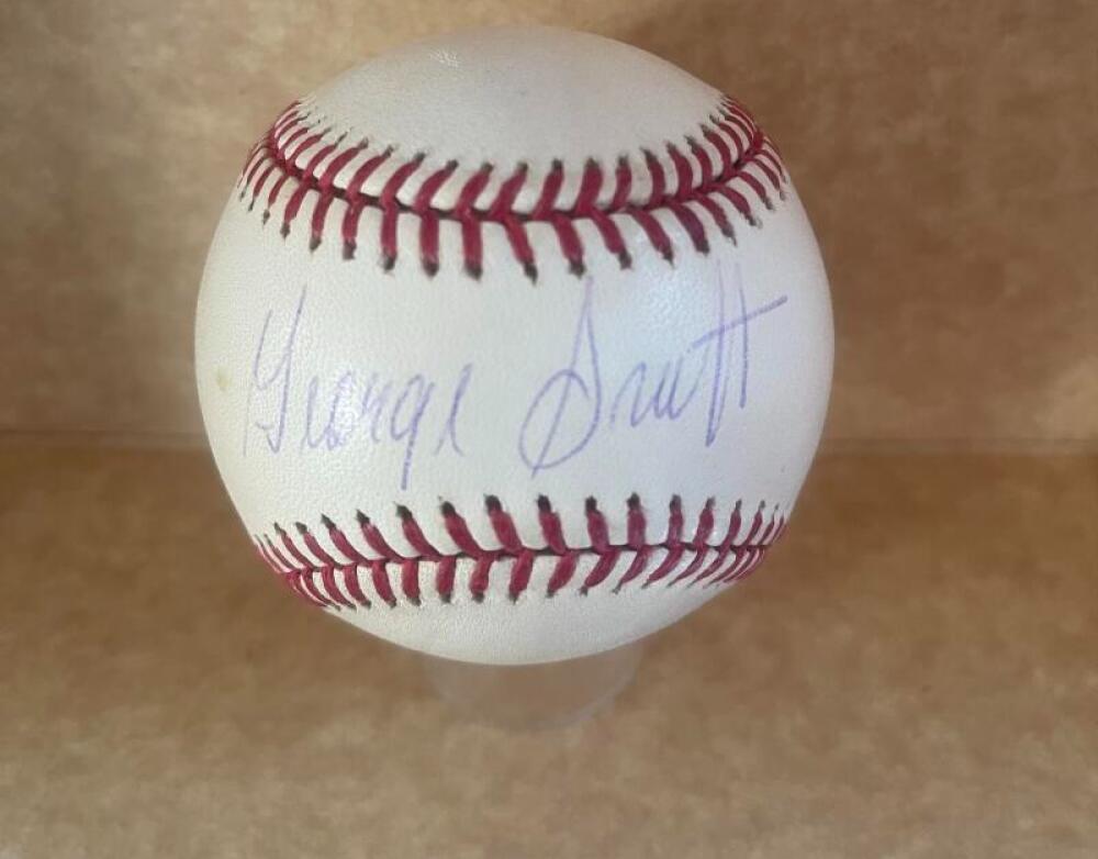 GEORGE SCOTT RED SOX/BREWERS SIGNED AUTOGRAPHED M.L. BASEBALL BECKETT AUTH
