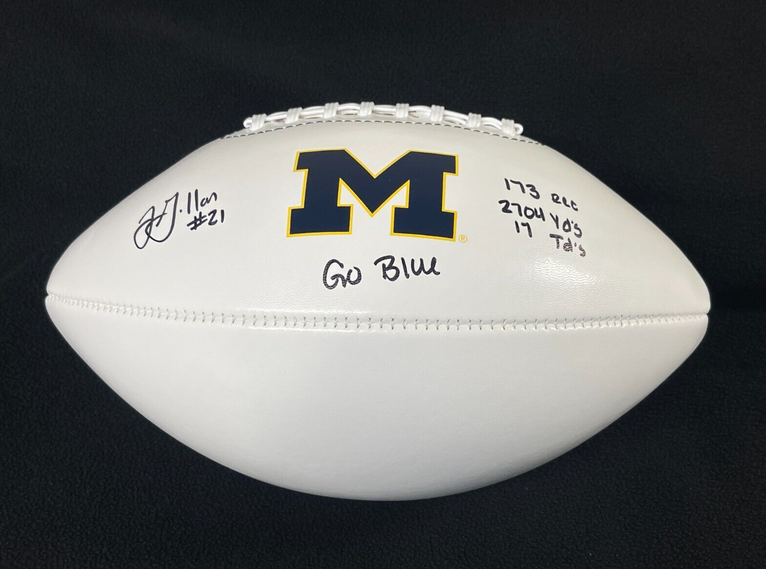 Jeremy Gallon Signed & Multi Inscribed Stat Michigan Wolverines Football JSA COA
