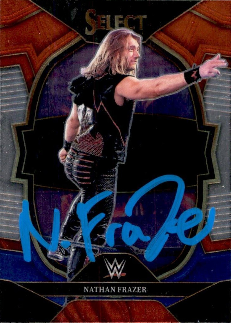 Nathan Frazer Signed 2023 Panini Select Concourse Red & Blue WWE NXT Card #65
