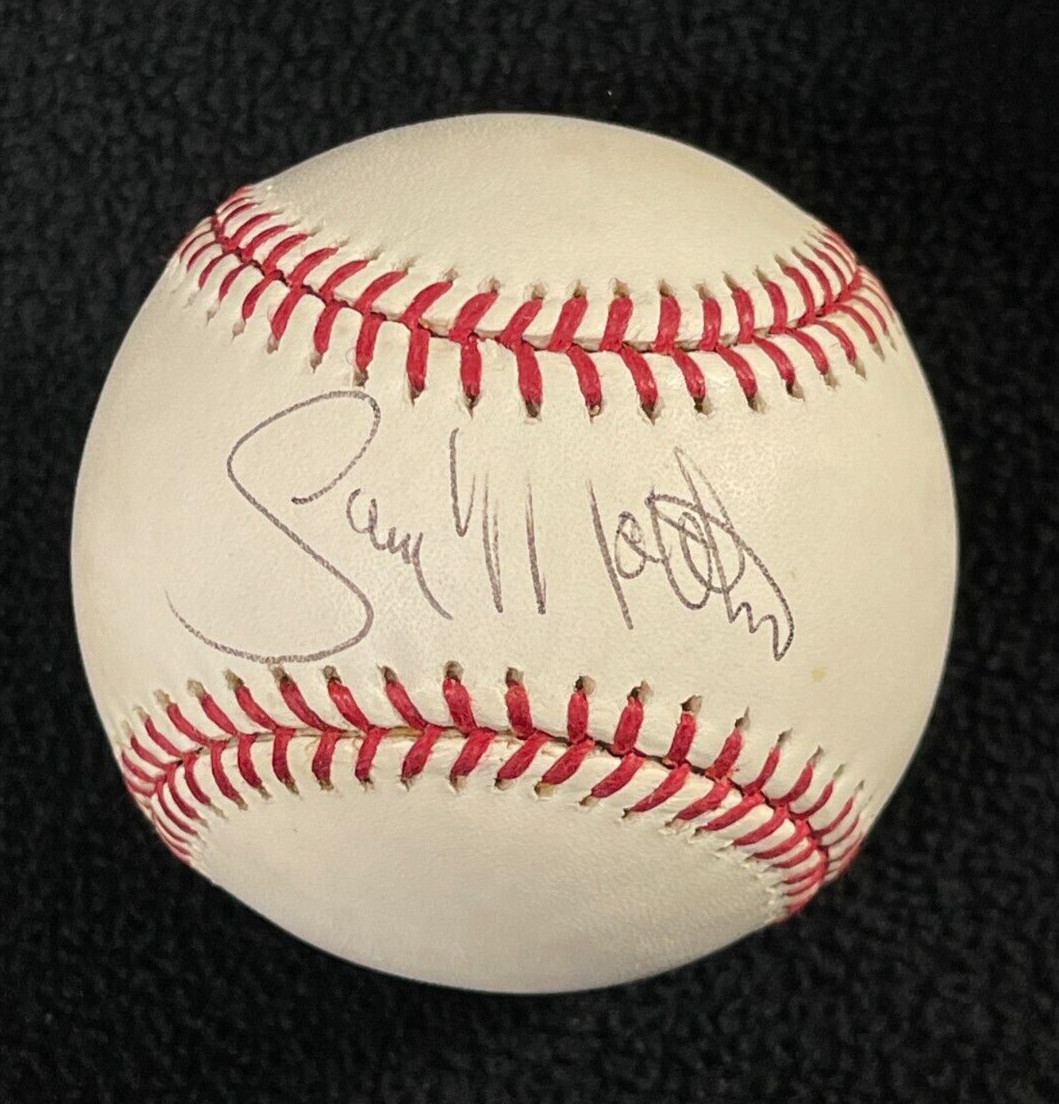 Gary Matthews Signed San Francisco Giants OML Baseball Beckett COA Braves Cubs
