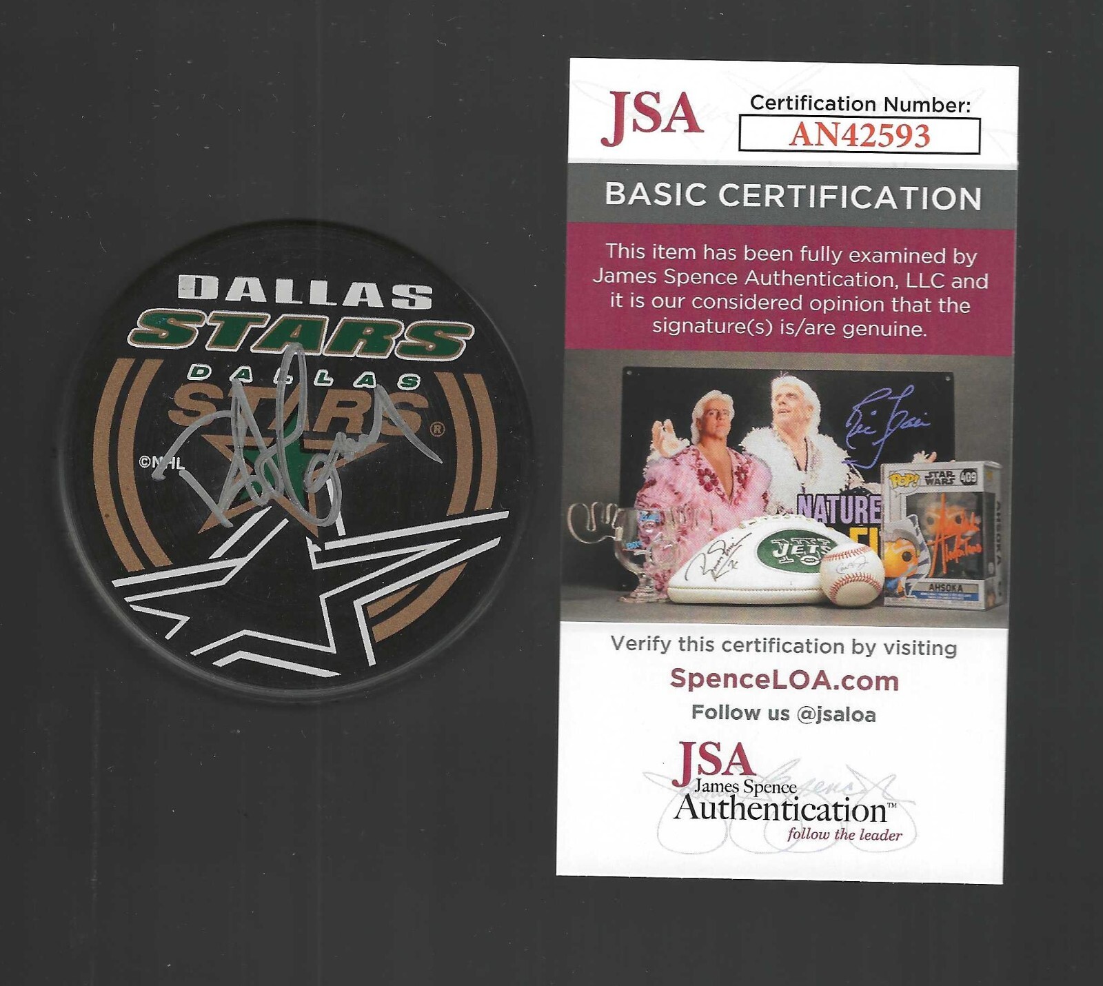 New ListingBob Gainey Signed Dallas Stars Souvenir Puck JSA COA
