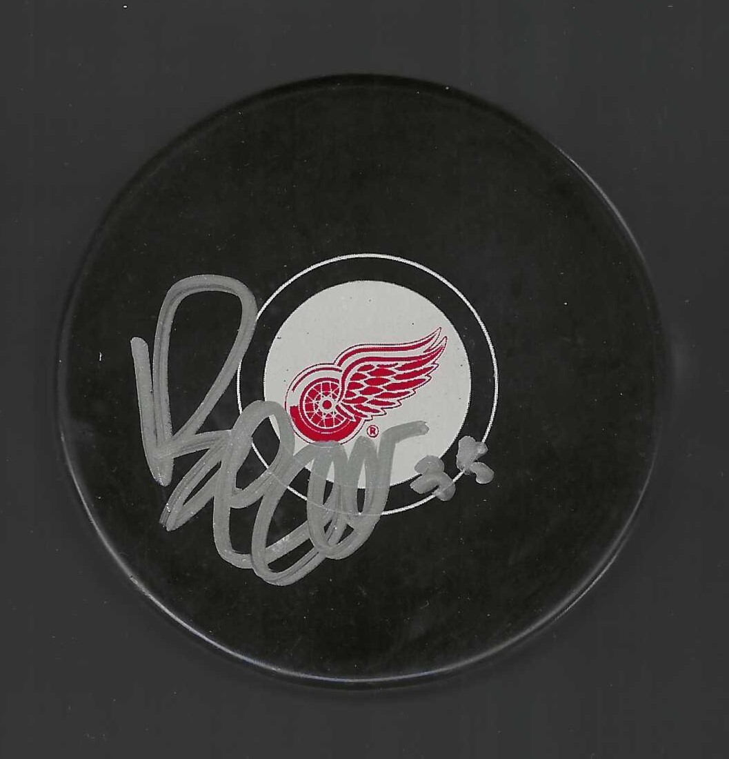 Bob Essensa Signed Detroit Red Wings Puck