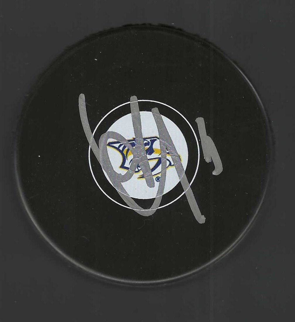 Viktor Arvidsson Signed Nashville Predators Puck