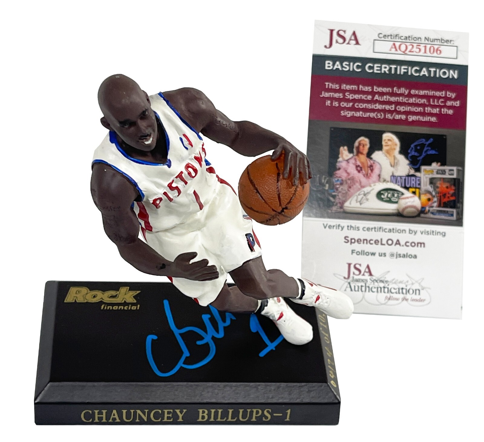 Chauncey Billups Signed Detroit Pistons SGA Limited Edition Action Figure JSA