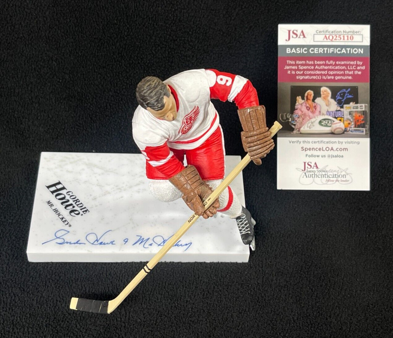 Gordie Howe Signed Detroit Red Wings McFarlane Figure JSA COA